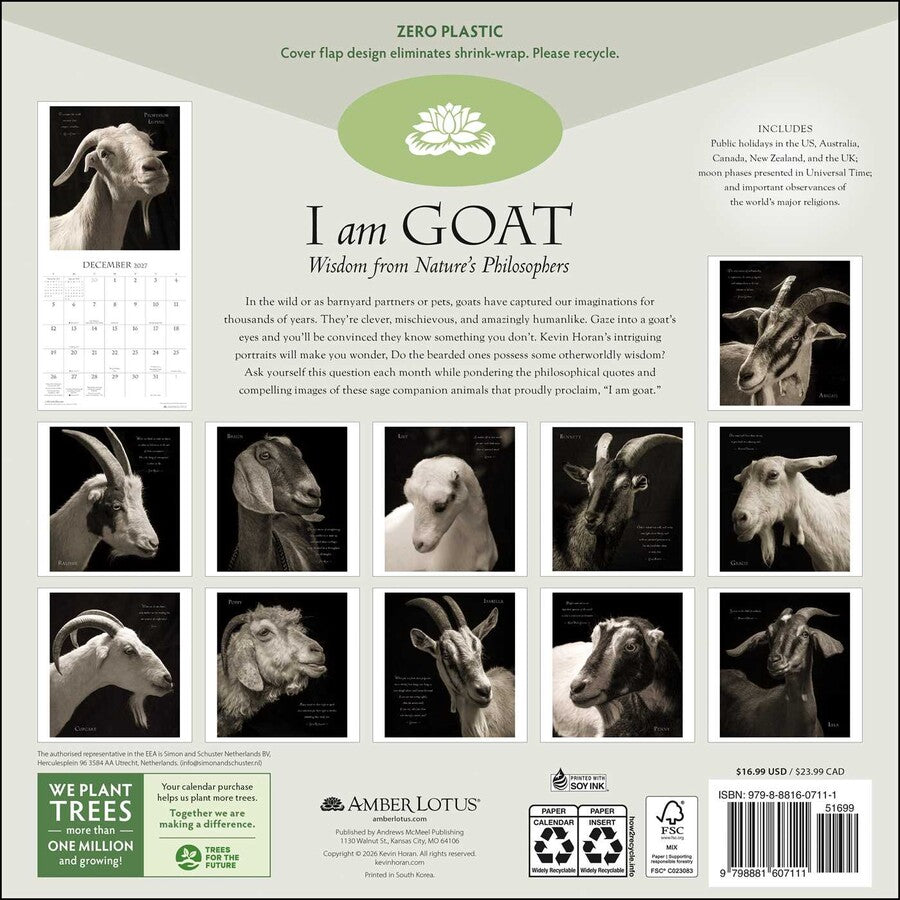 2027 I Am Goat - Square Wall Calendar
