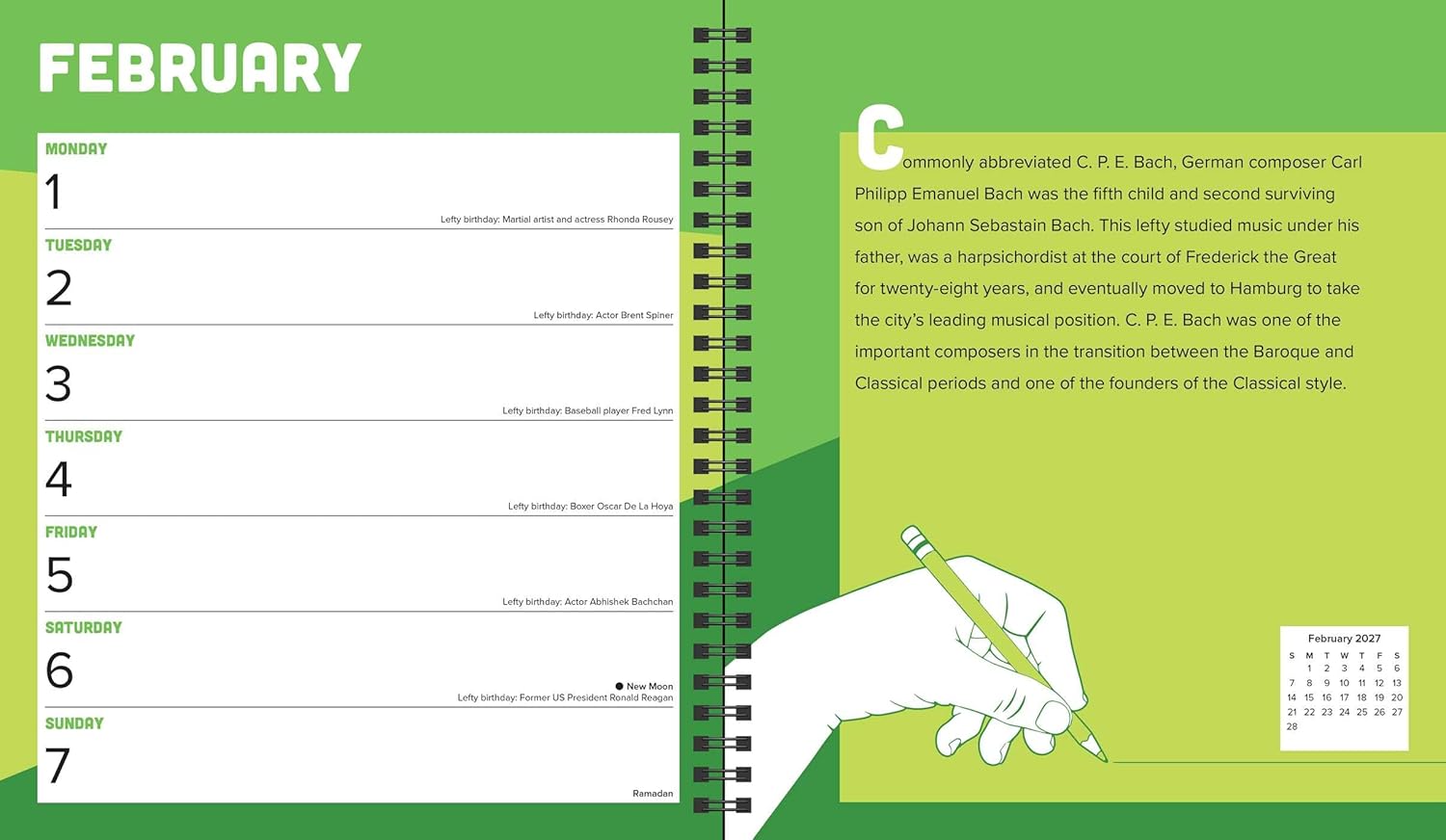 2027 Left-Hander's - Weekly Diary/Planner