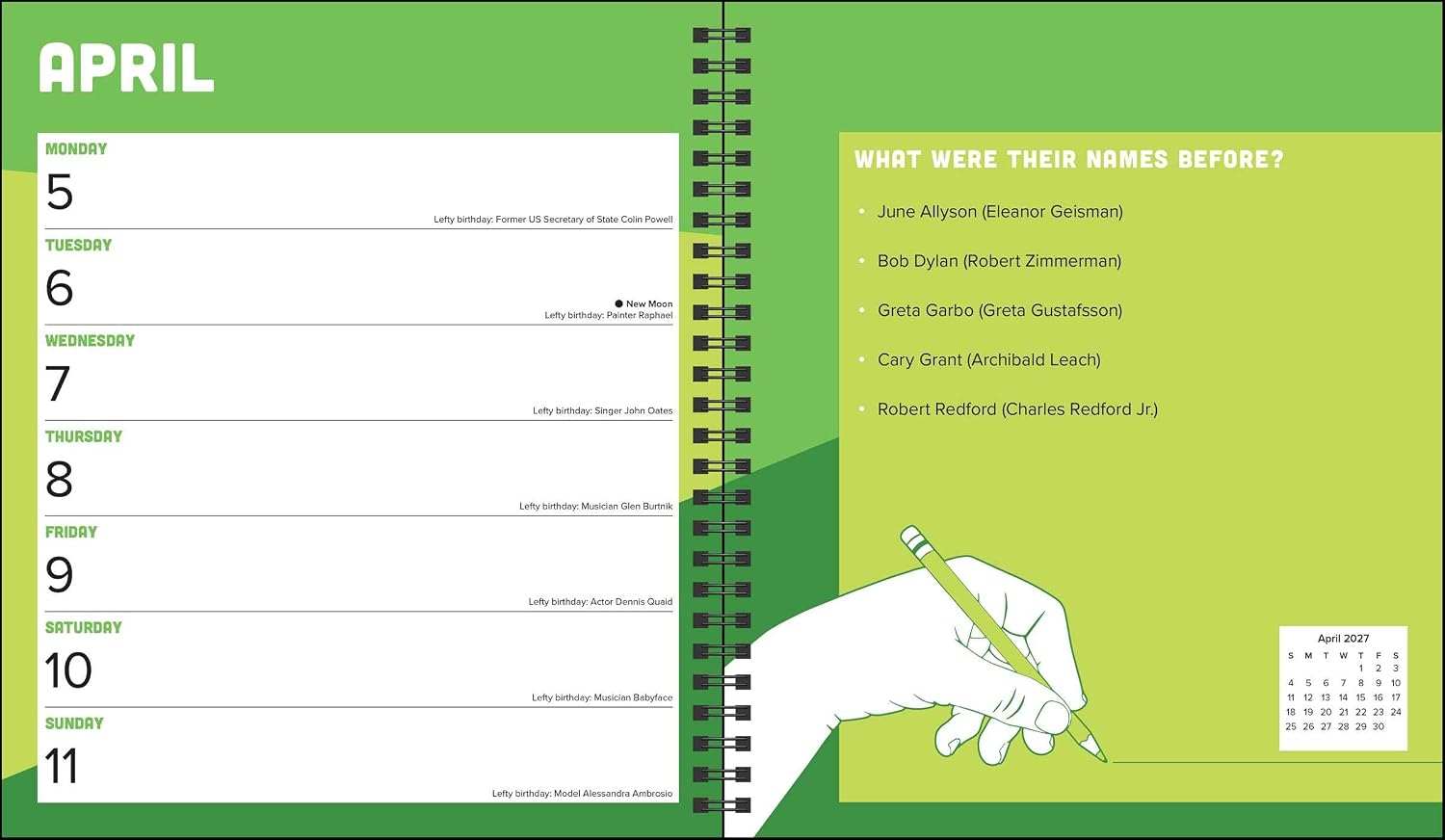 2027 Left-Hander's - Weekly Diary/Planner