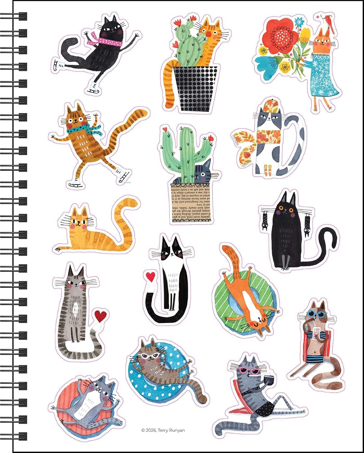 2027 Feline: Terry Runyan's Cats - Weekly and Monthly Diary/Planner