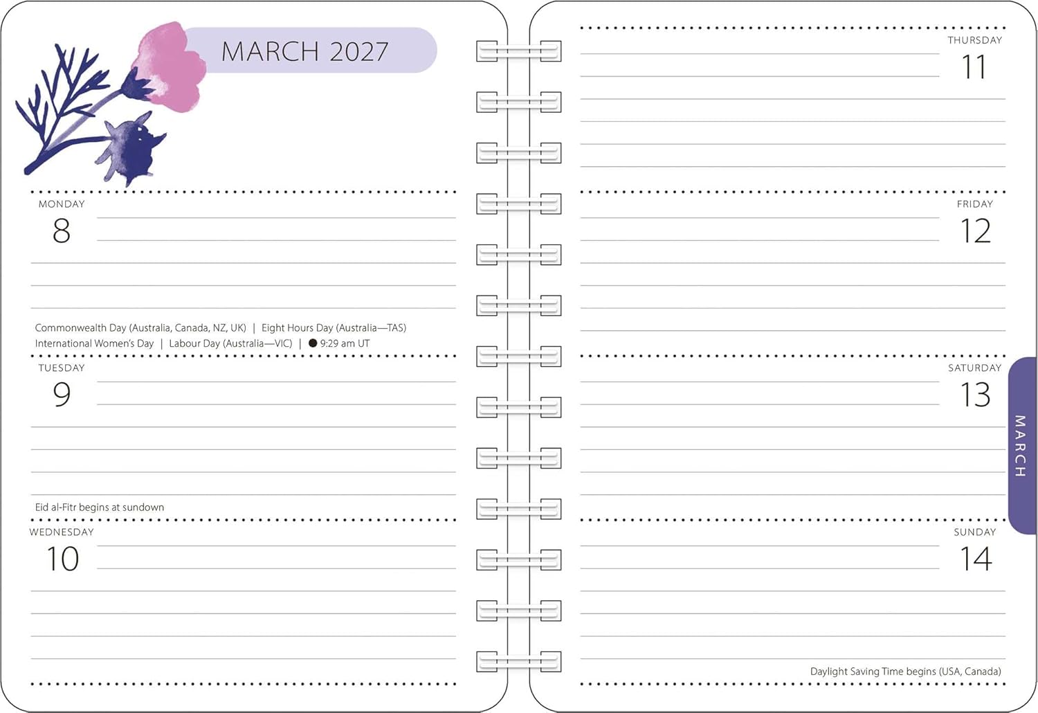 2027 Thich Nhat Hanh: Touching Peace - Weekly Diary/Planner