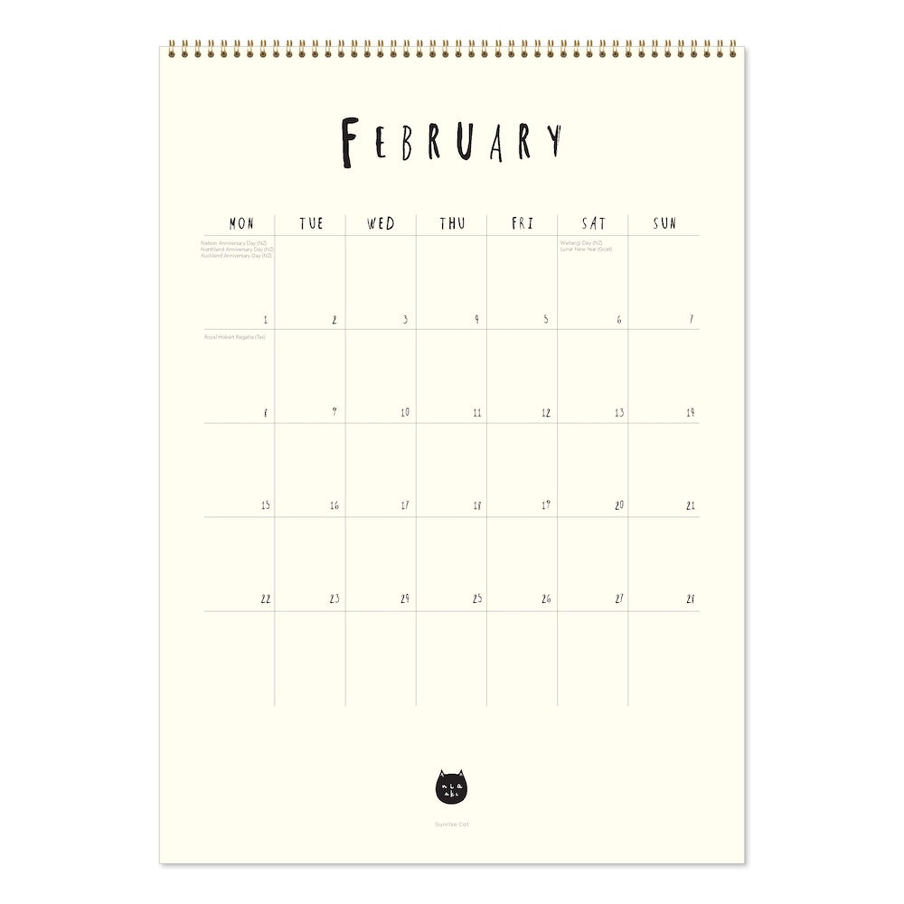 2027 Cat Artists Niaski - Deluxe Wall Calendar