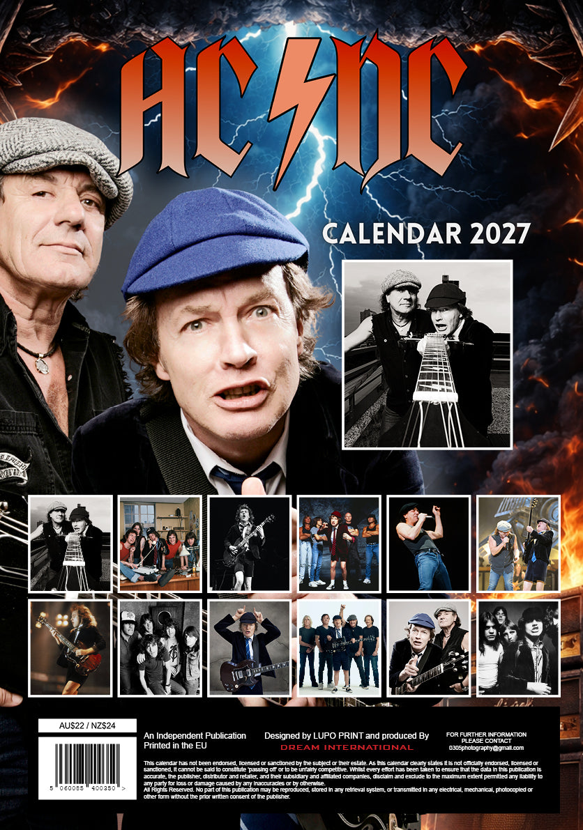 2027 AC/DC - A3 Wall Calendar