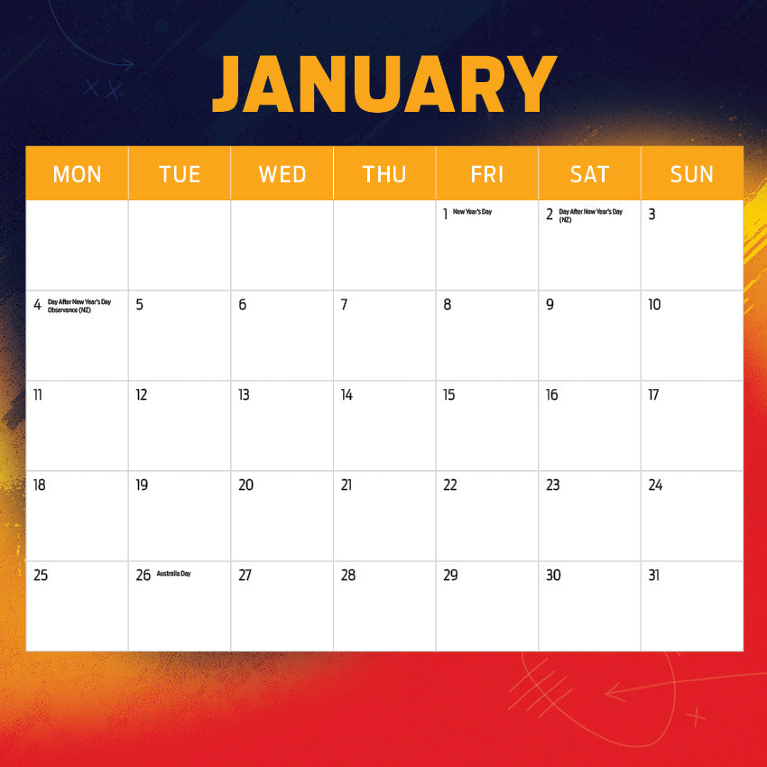 2027 AFL Adelaide Crows calendar image 2
