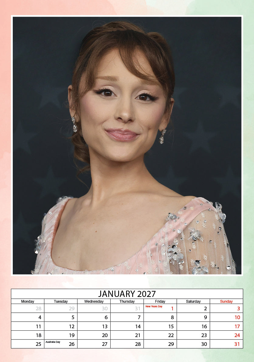2027 Ariana Grande - A3 Wall Calendar