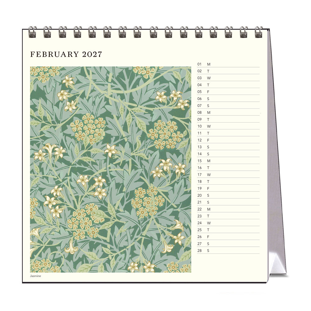 2027 William Morris - Desk Easel Calendar