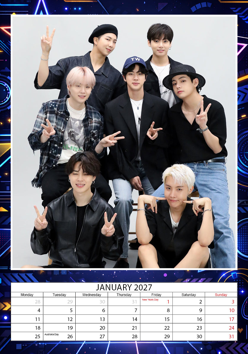 2027 BTS - A3 Wall Calendar