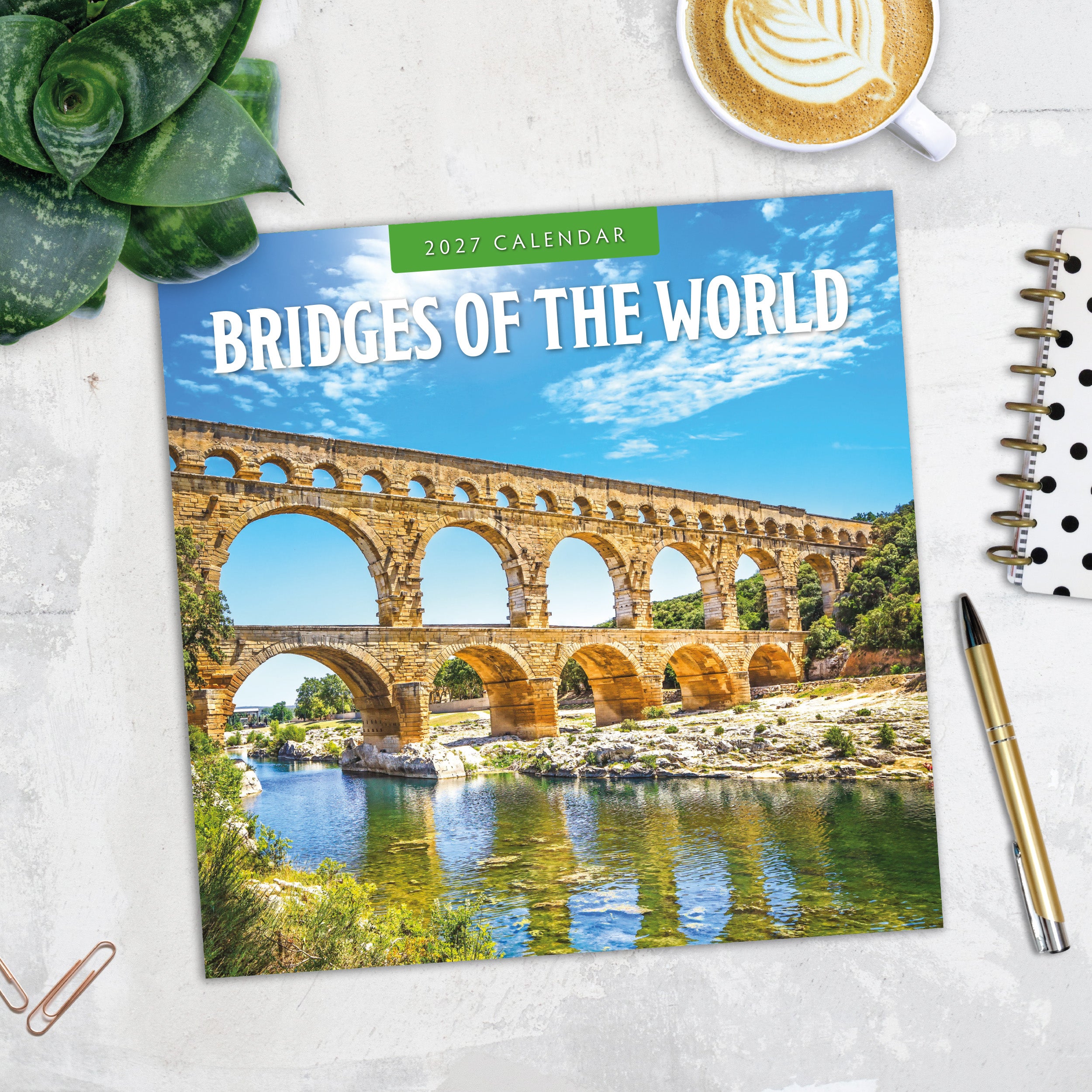 2027 Bridges of the World - Square Wall Calendar