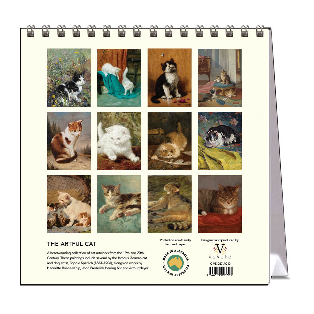 2027 The Artful Cat - Desk Easel Calendar