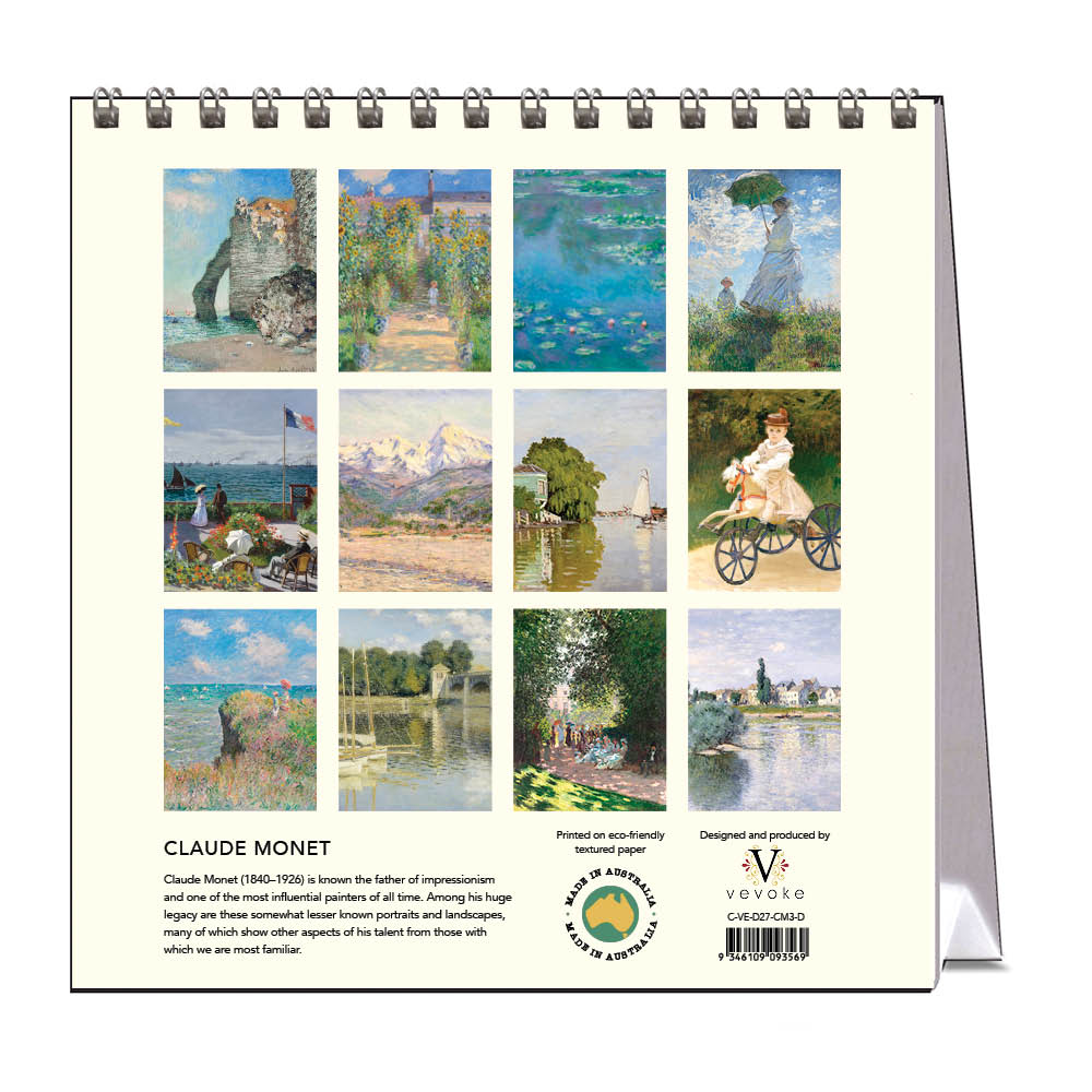 2027 Claude Monet People and Places - Desk Easel Calendar