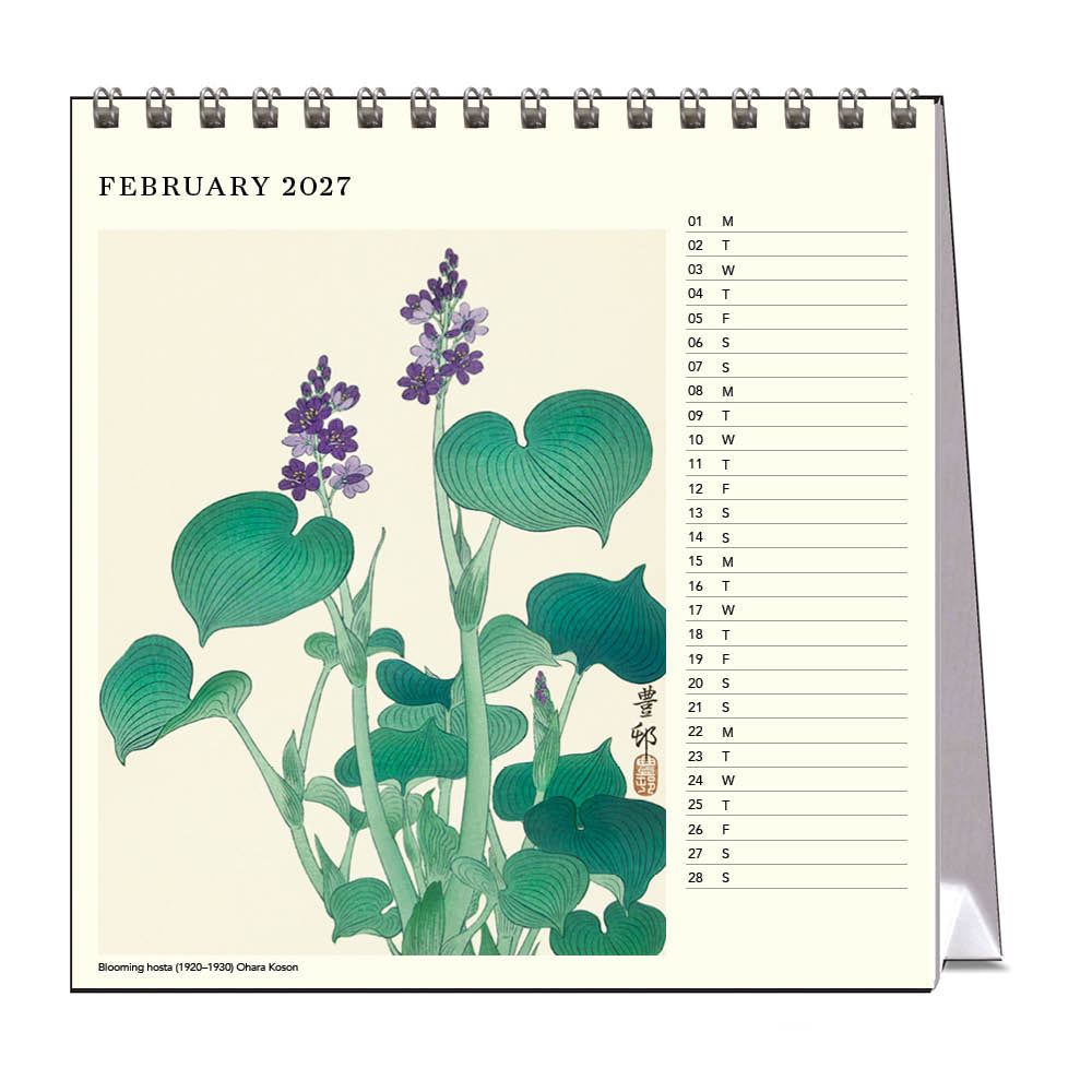 2027 Japanese Flowers - Desk Easel Calendar
