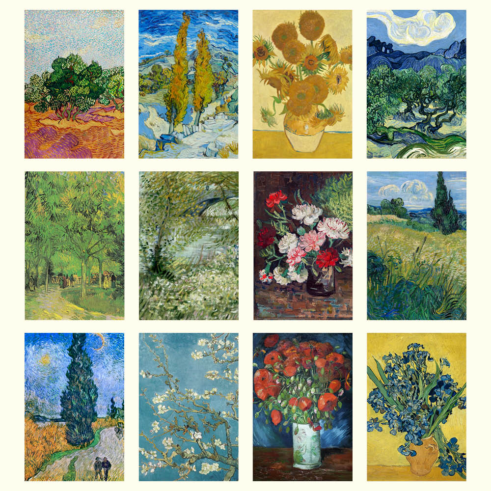 2027 Vincent Van Gogh Trees and Flowers - Desk Easel Calendar