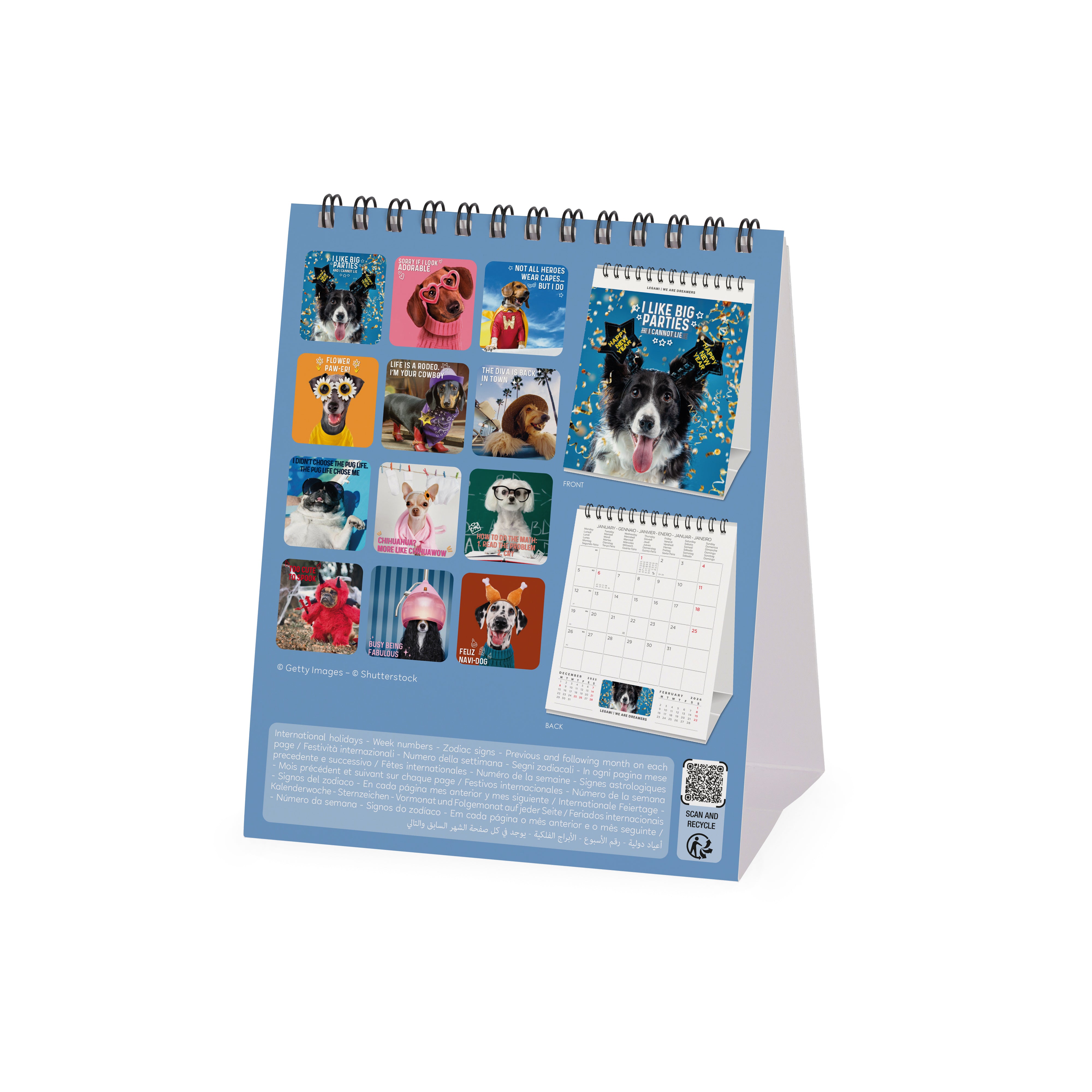 2026 Supawstar - Desk Easel Calendar