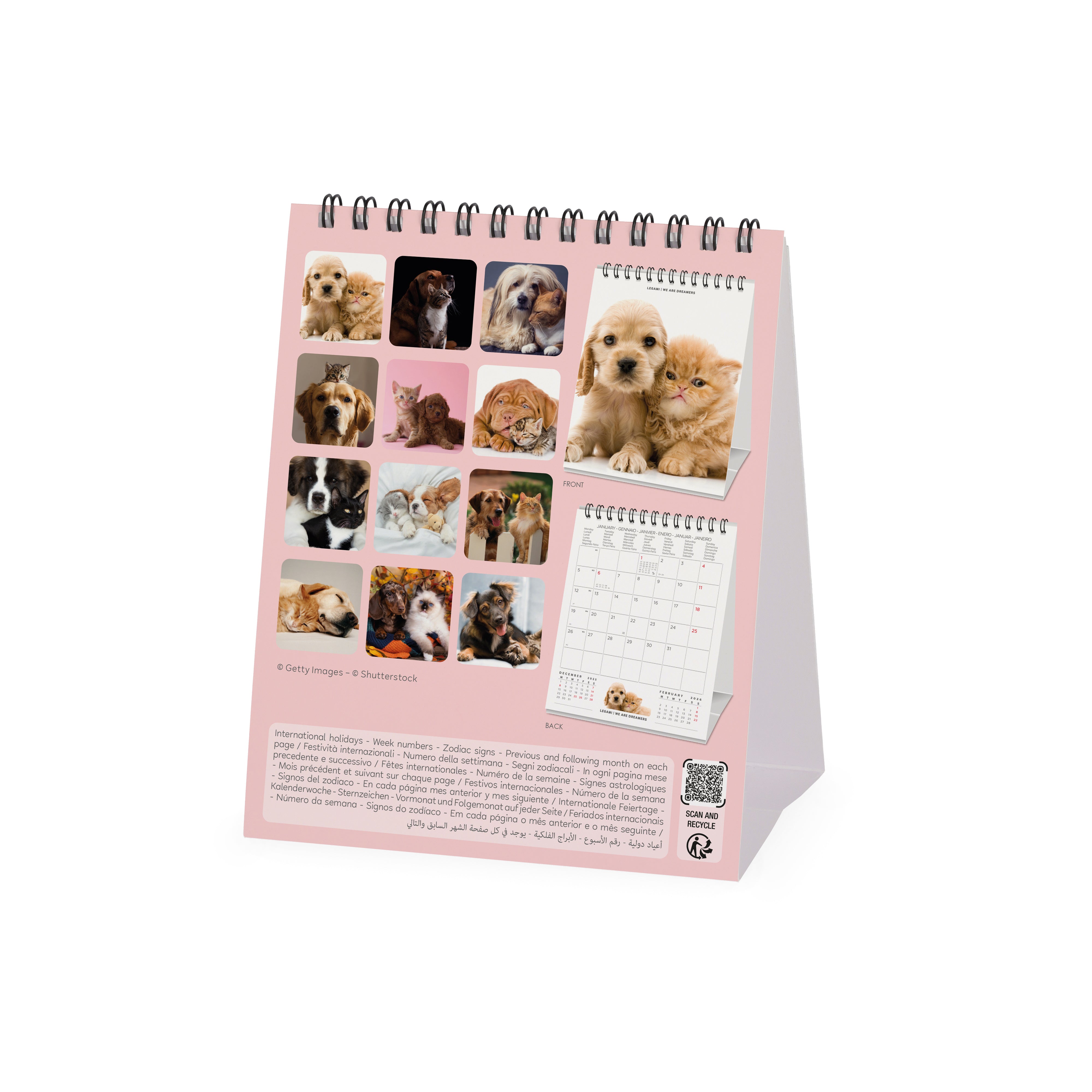 2026 Best Friends - Desk Easel Calendar