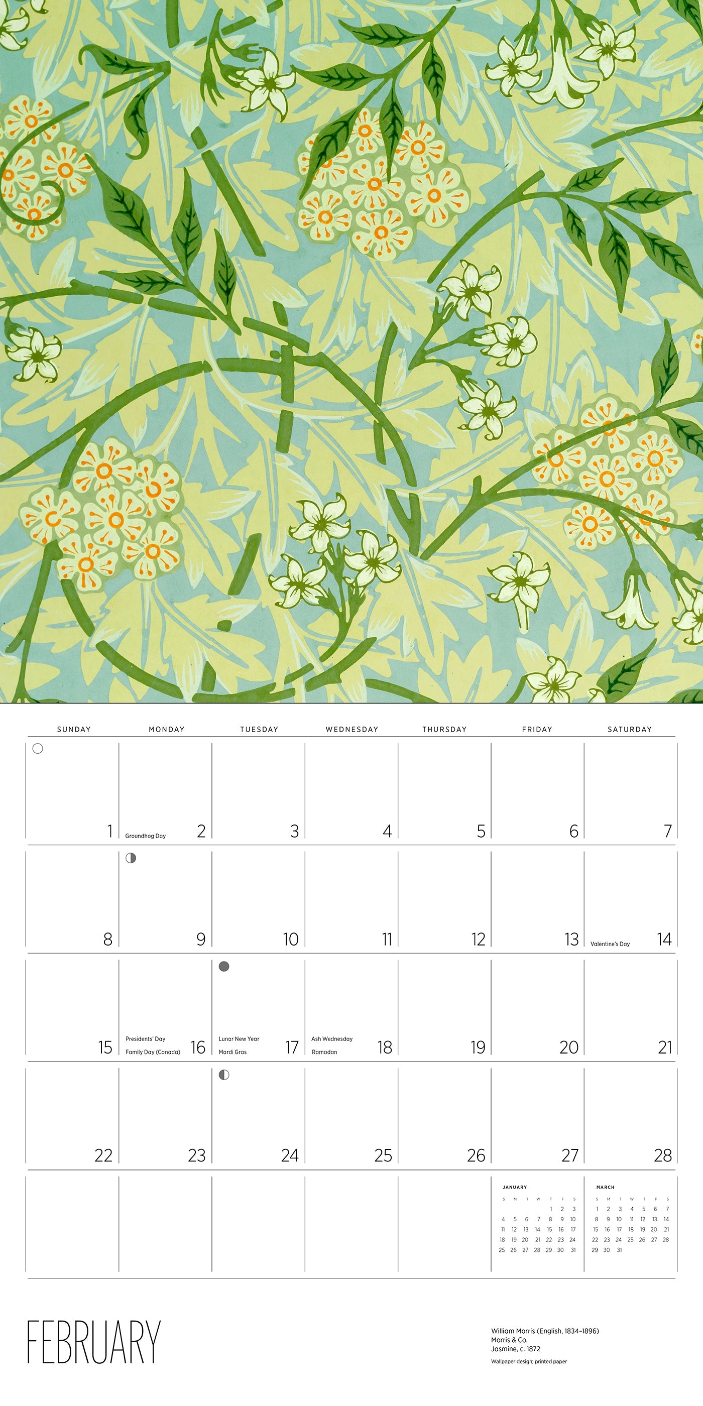 2026 William Morris: Arts & Crafts Designs - Square Wall Calendar