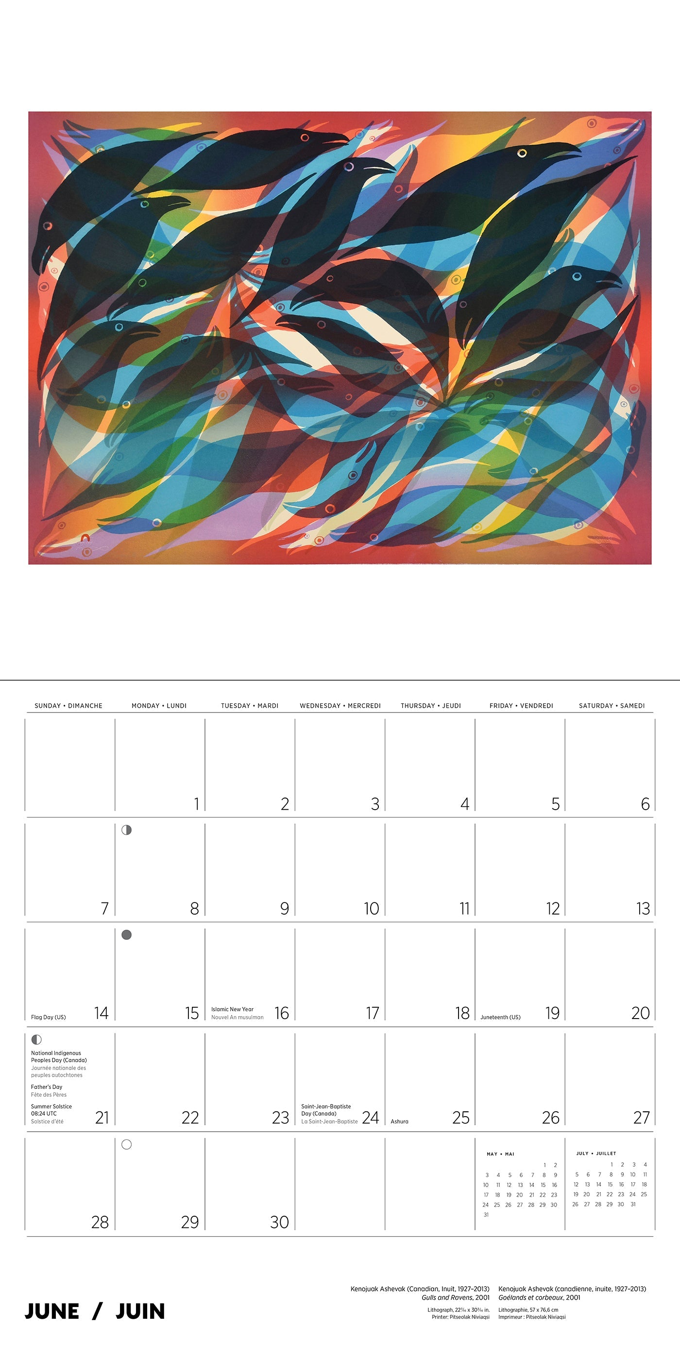 2026 Kenojuak Ashevak - Square Wall Calendar