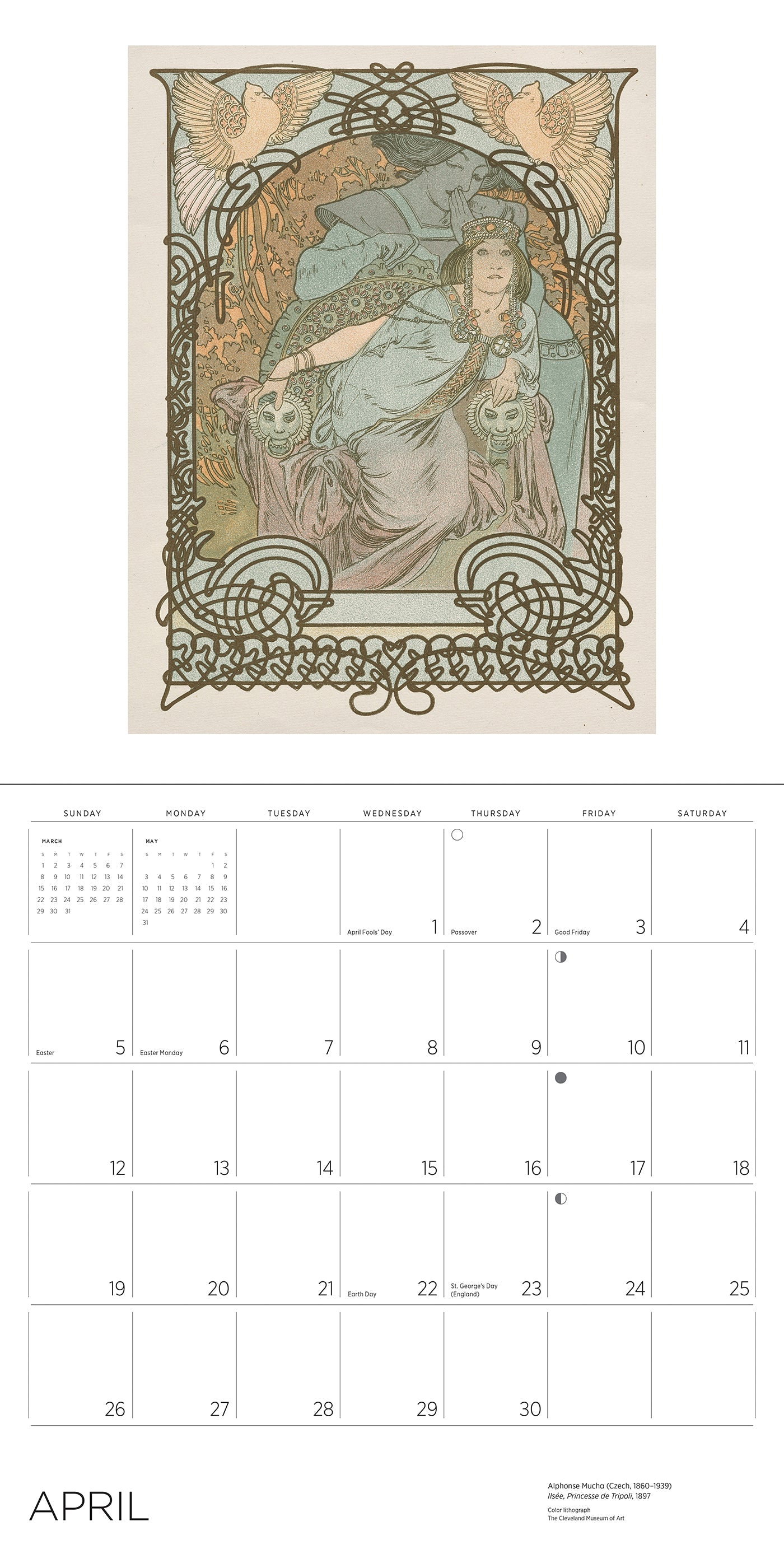2026 Alphonse Mucha - Square Wall Calendar