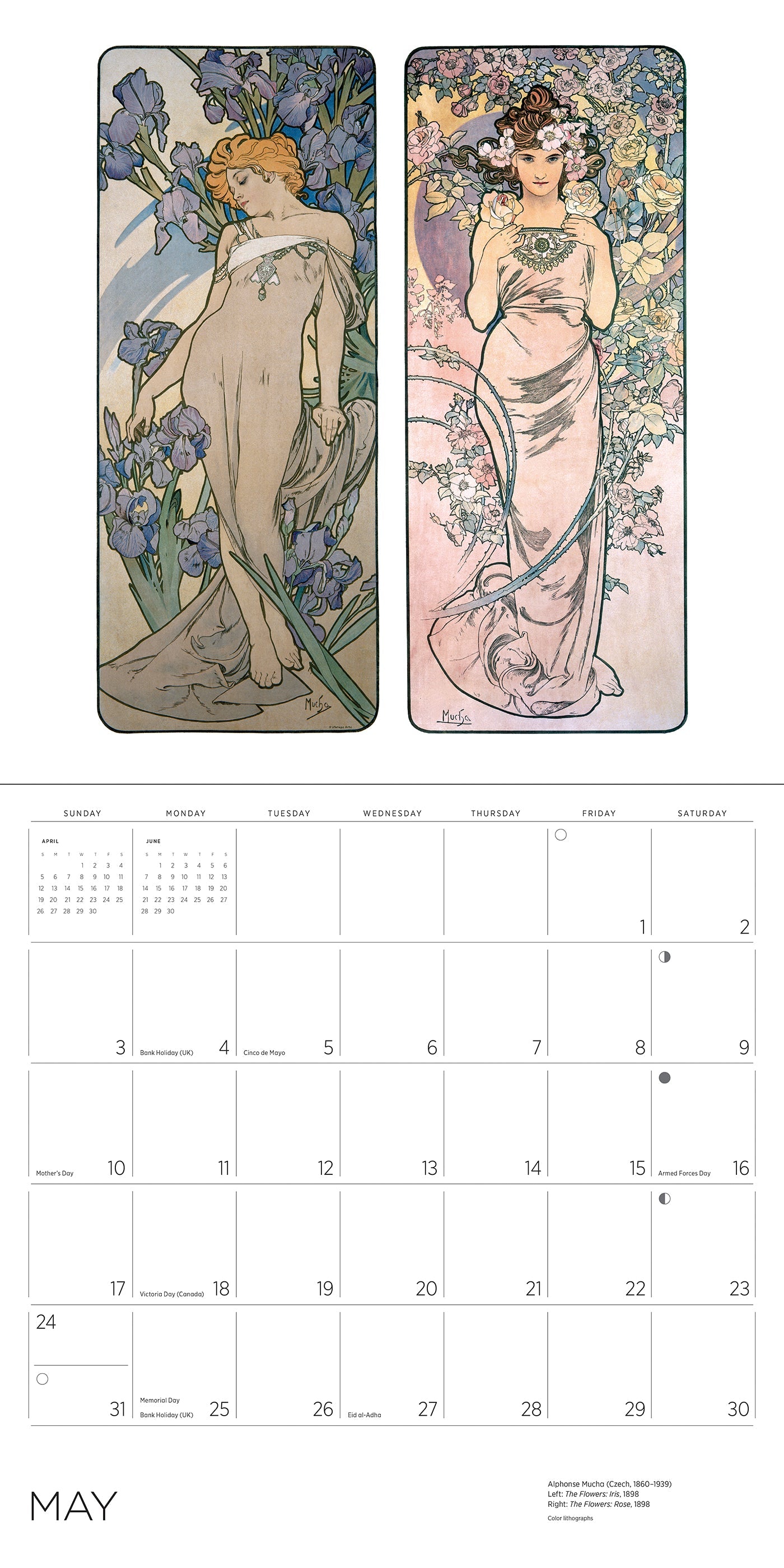 2026 Alphonse Mucha - Square Wall Calendar