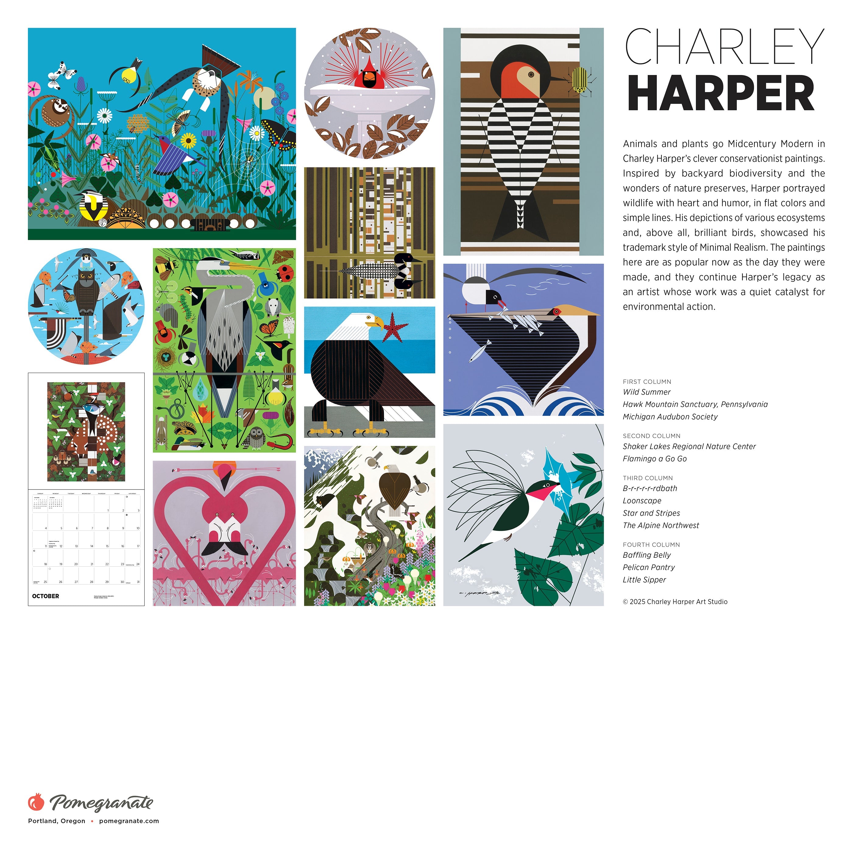 2026 Charley Harper - Square Wall Calendar