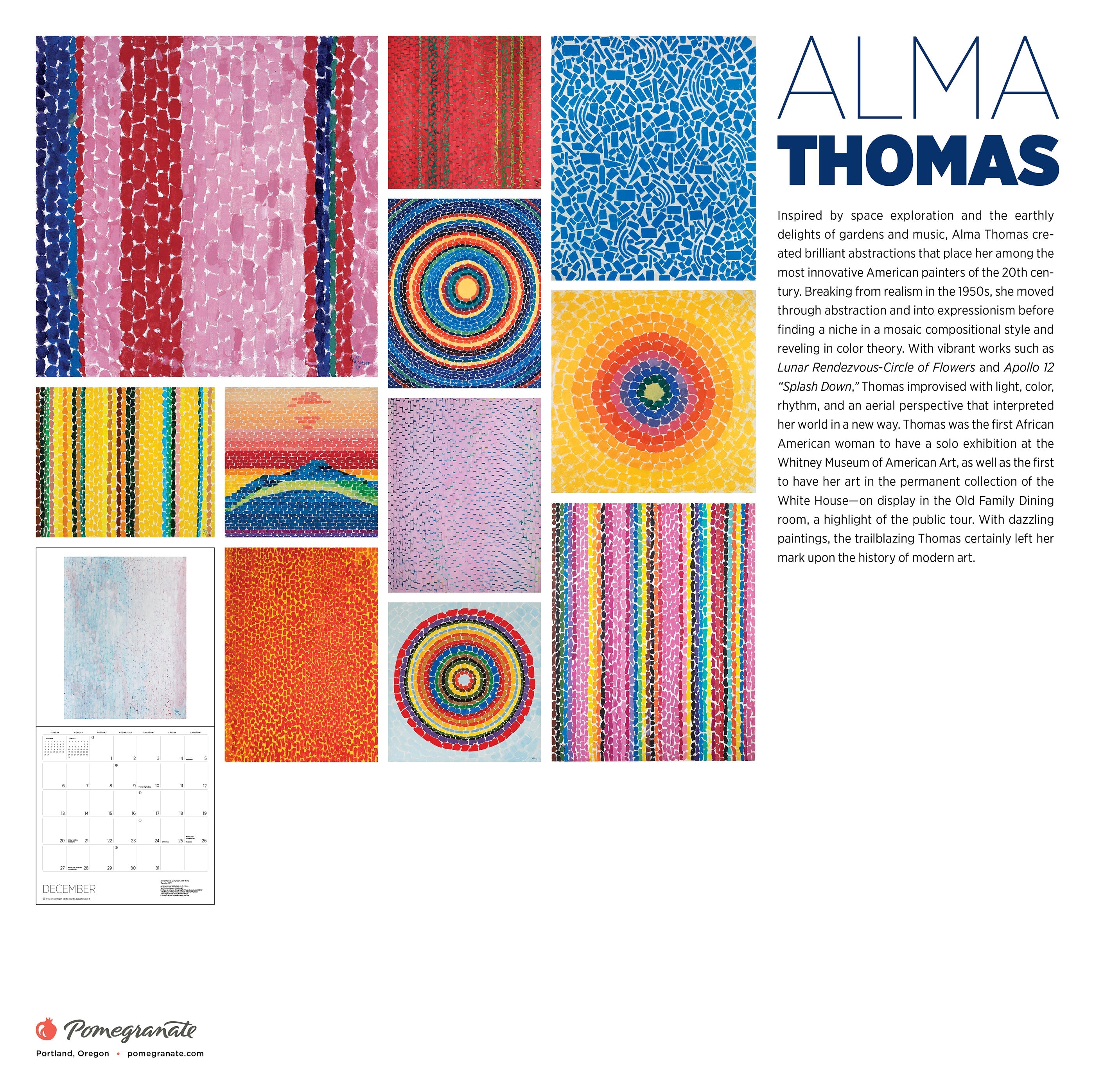 2026 Alma Thomas - Square Wall Calendar
