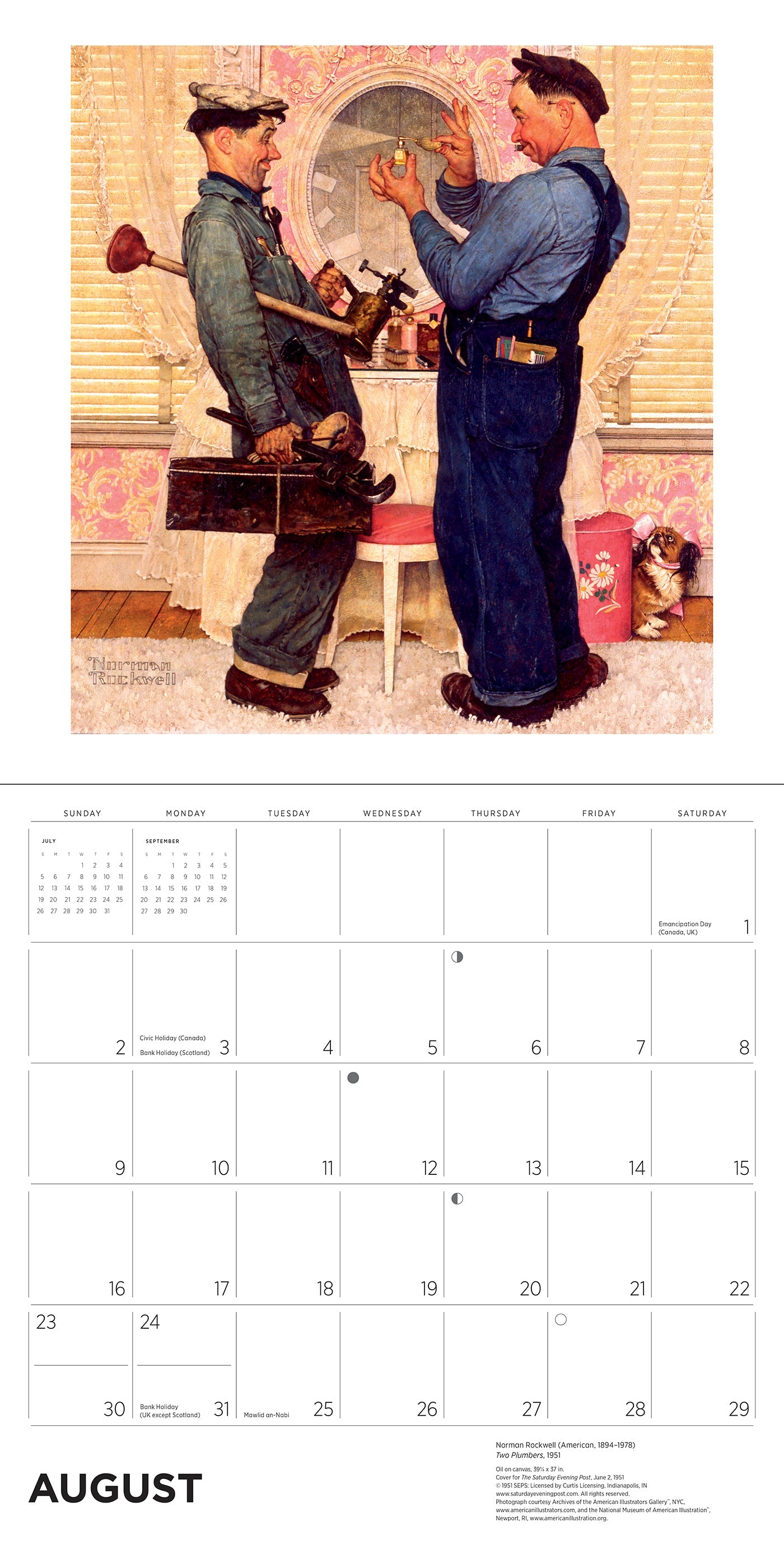 2026 Norman Rockwell: The Saturday Evening Post - Square Wall Calendar