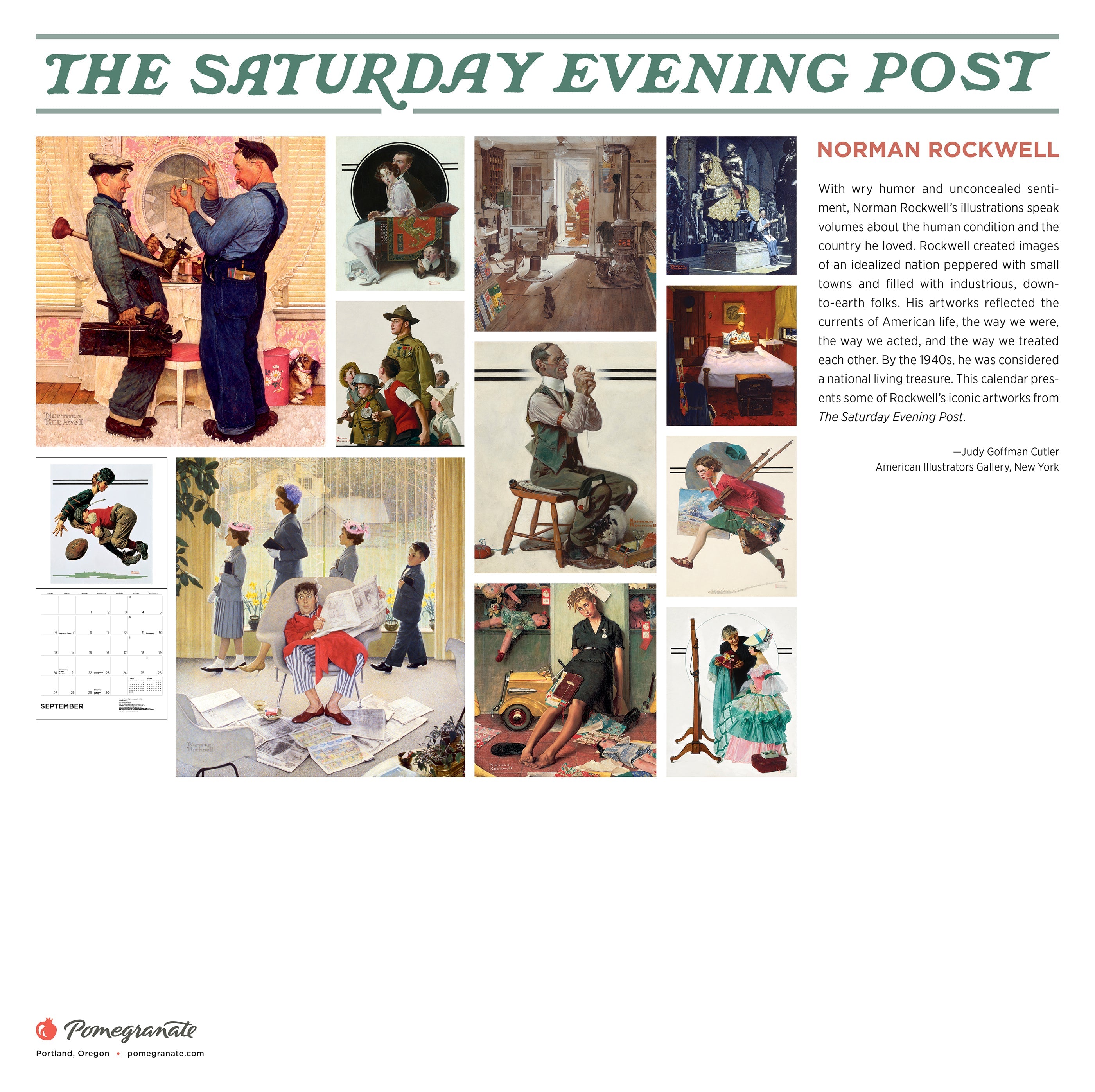 2026 Norman Rockwell: The Saturday Evening Post - Square Wall Calendar