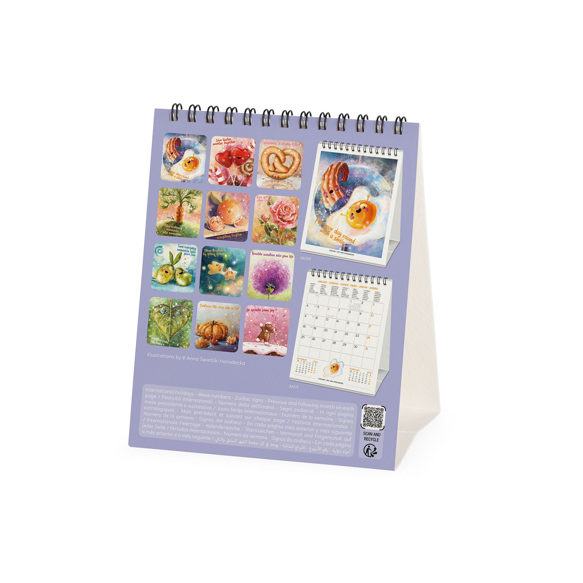 2027 Good Vibes Only - Desk Easel Calendar