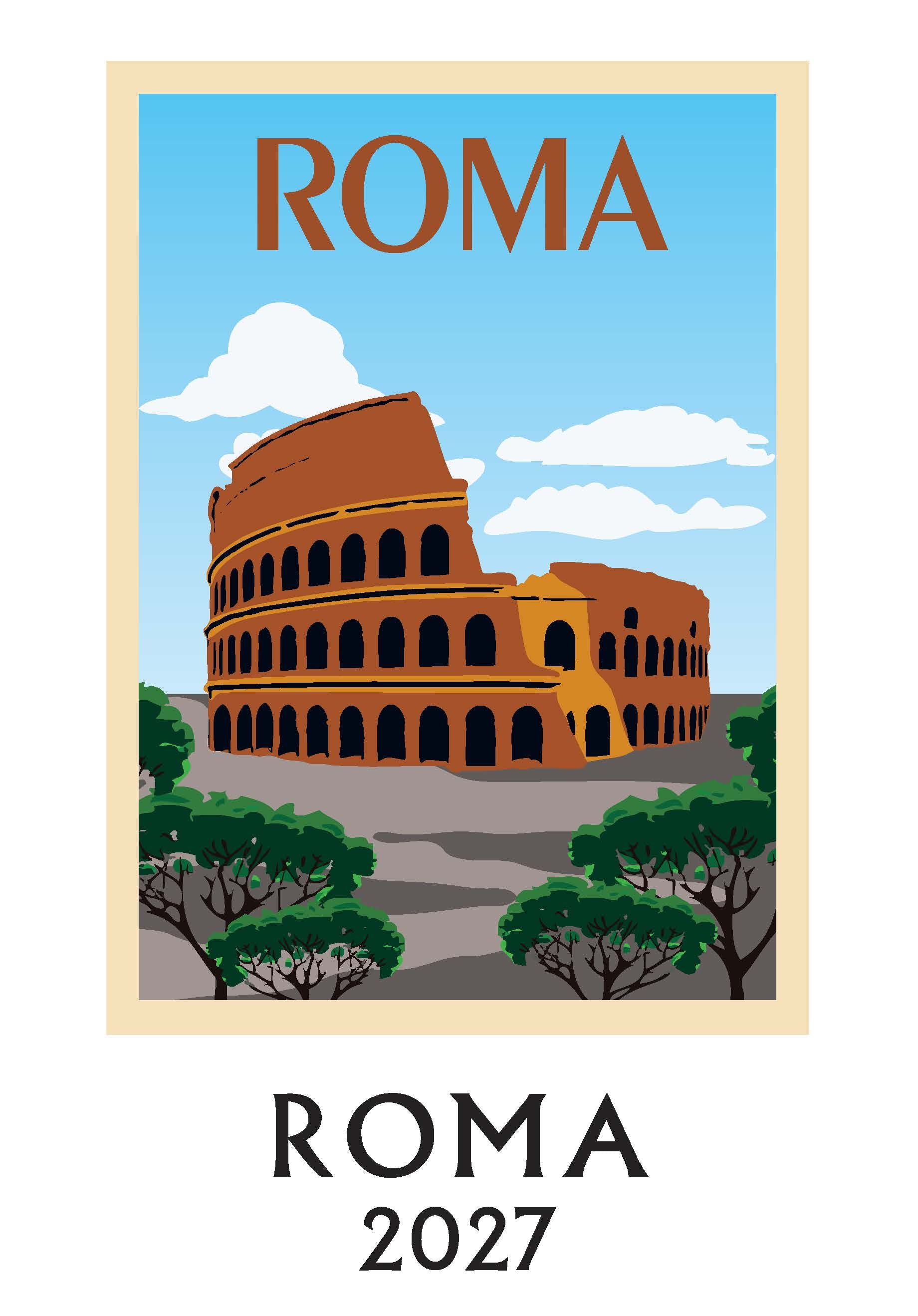 2027 Roma - Deluxe Wall Calendar