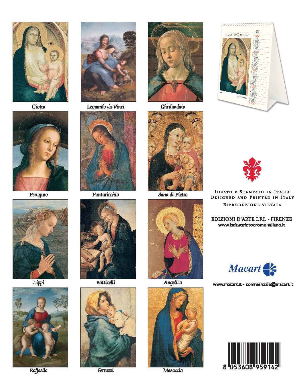 2027 Madonna - Desk Easel Calendar