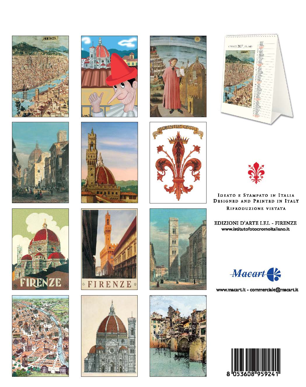 2027 Firenze - Desk Easel Calendar