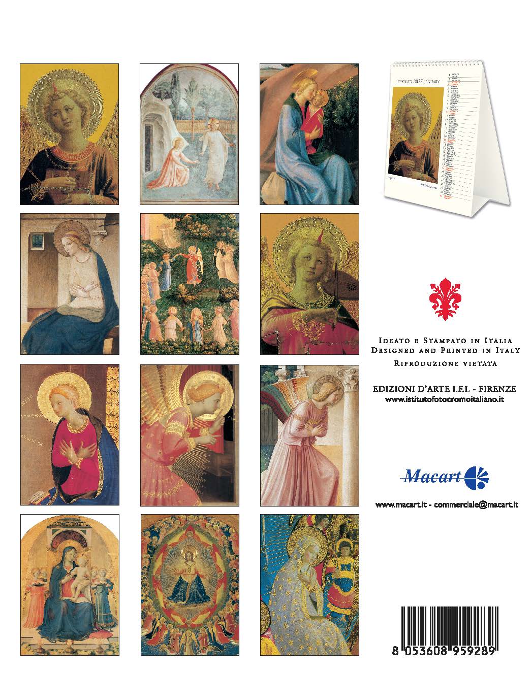 2027 Beato Angelico - Desk Easel Calendar