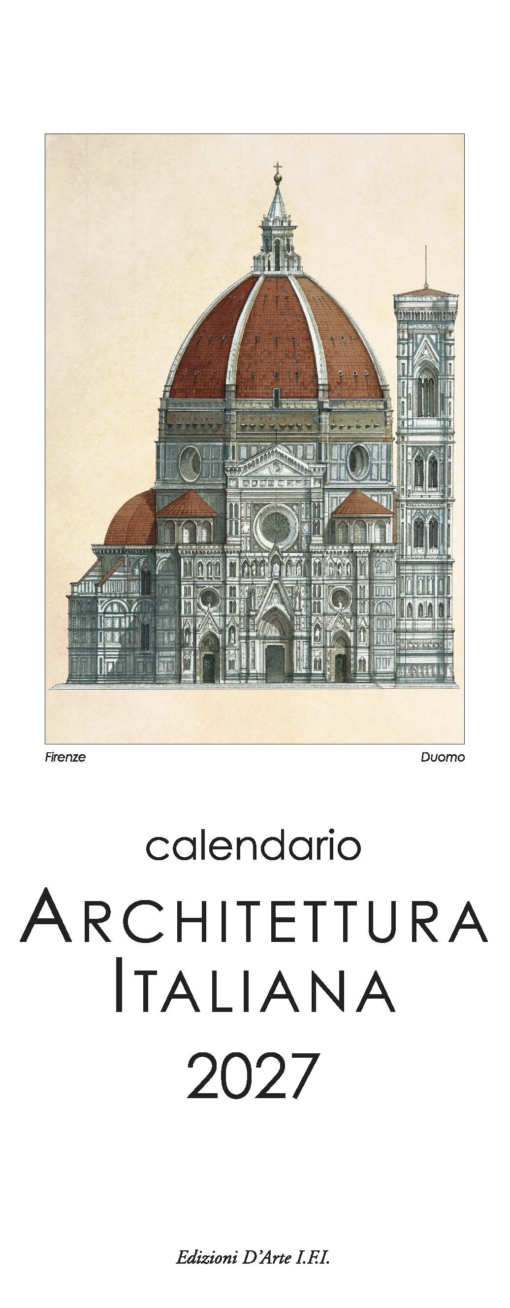2027 Architettura Italiana - Slim Wall Calendar