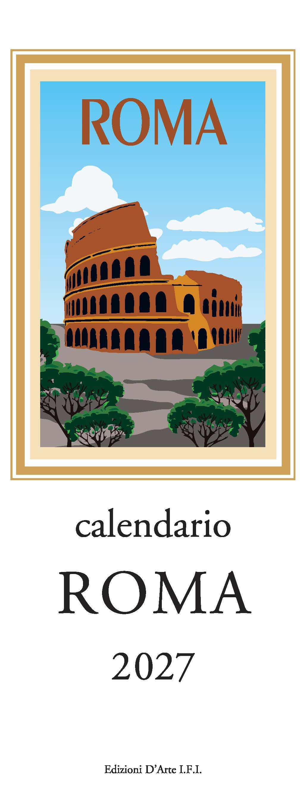 2027 Roma - Slim Wall Calendar