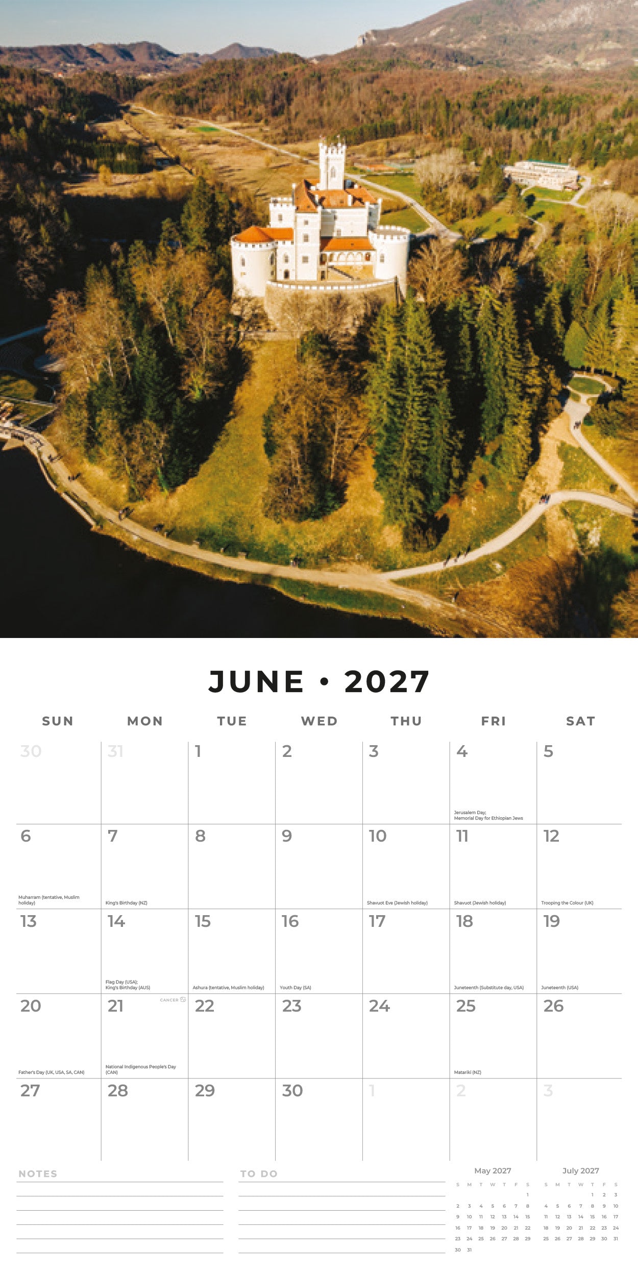 2027 Croatia - Square Wall Calendar