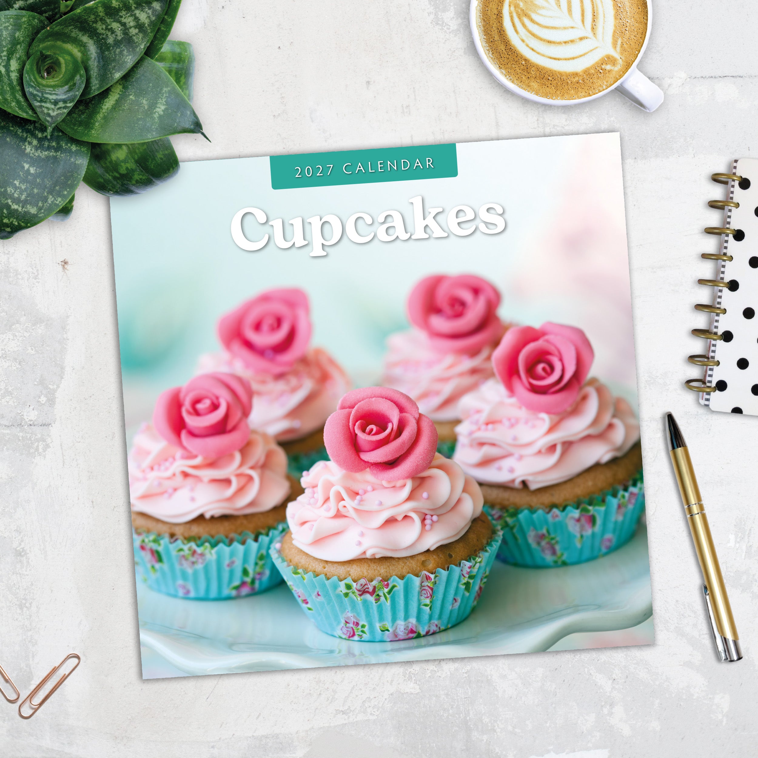 2027 Cupcakes - Square Wall Calendar