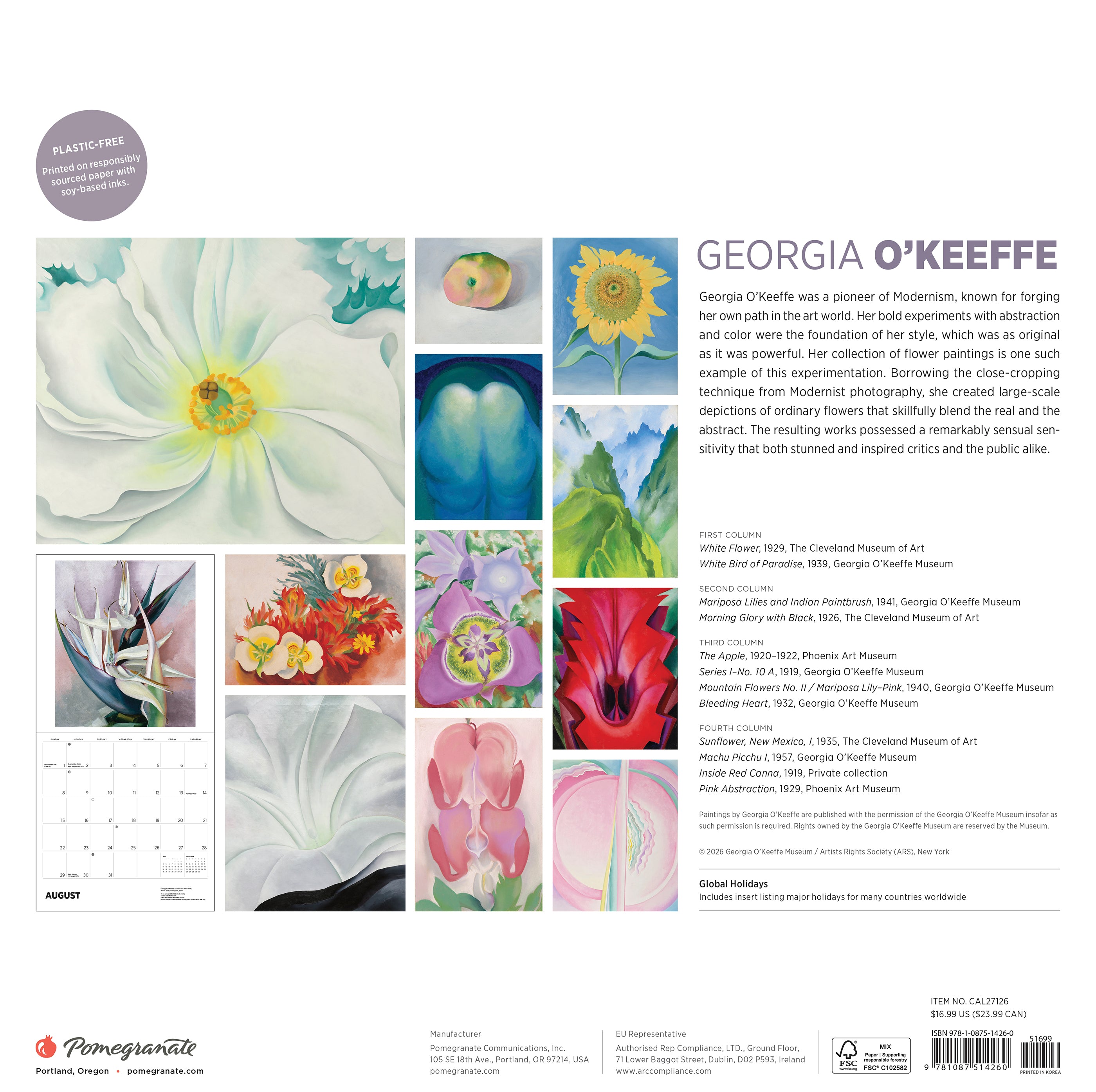 2027 Georgia O'Keeffe - Square Wall Calendar
