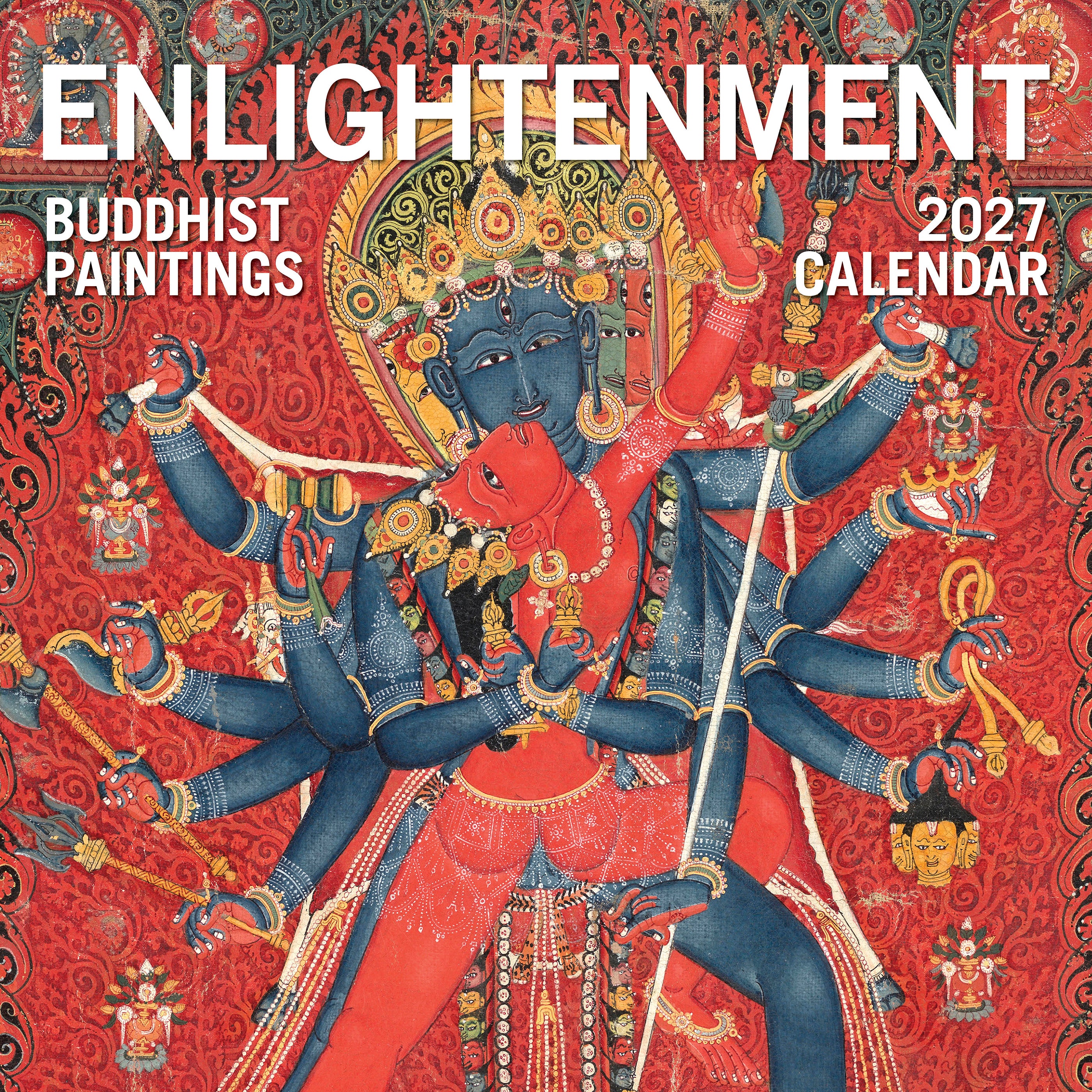 2027 Buddhist Paintings - Square Wall Calendar