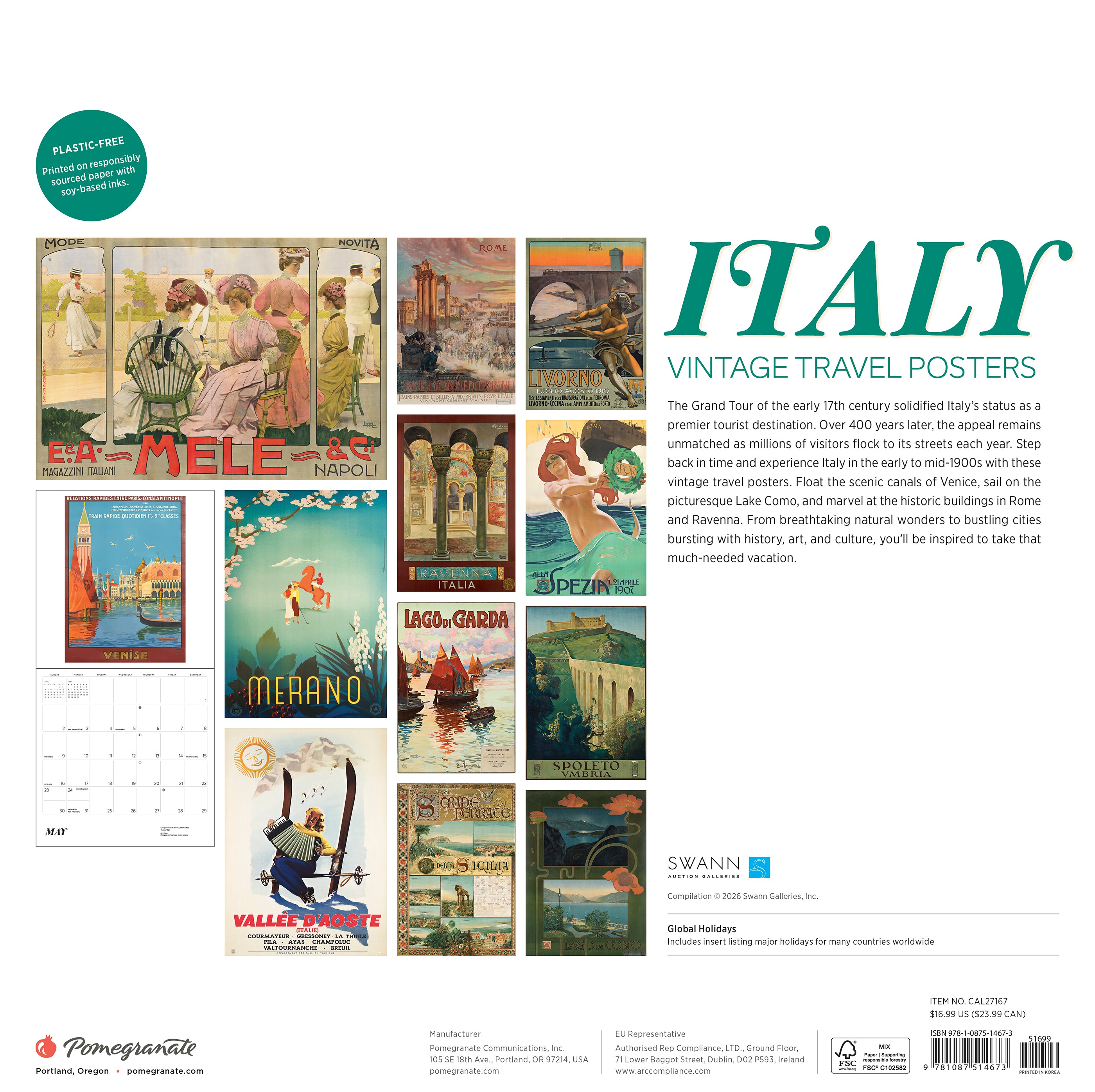 2027 Italy - Square Wall Calendar
