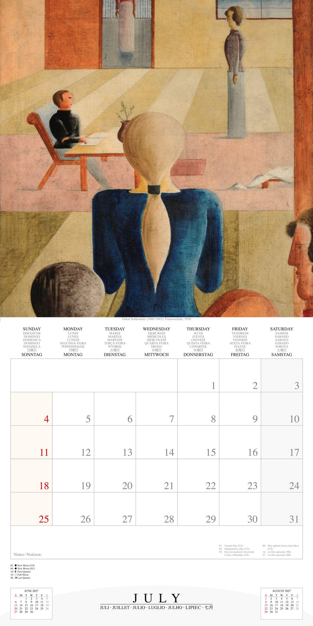 2027 Bauhaus - Square Wall Calendar