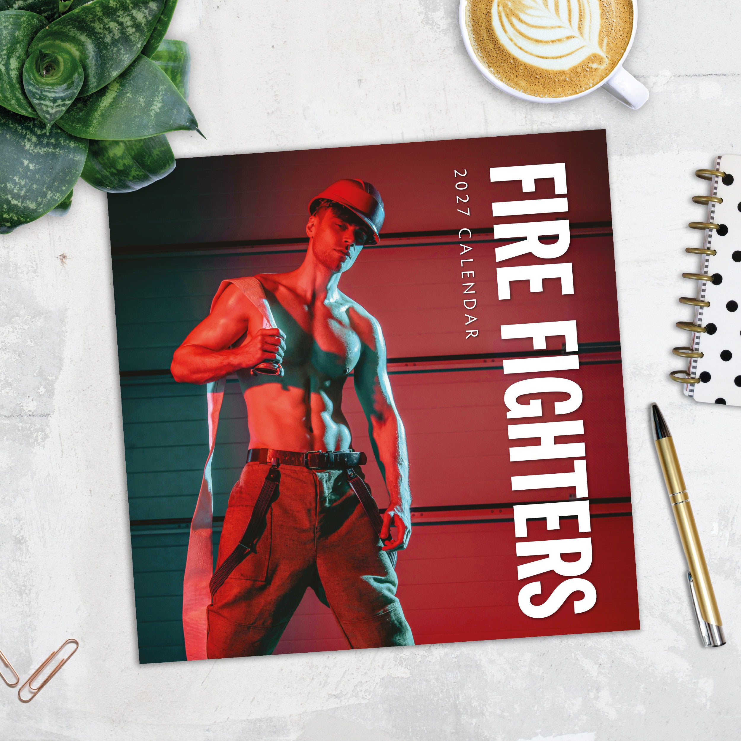 2027 Fire Fighters - Square Wall Calendar