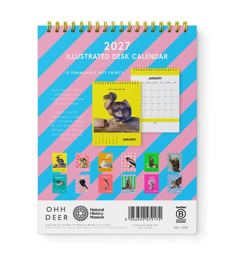 2027 Natural History Museum - Desk Easel Calendar