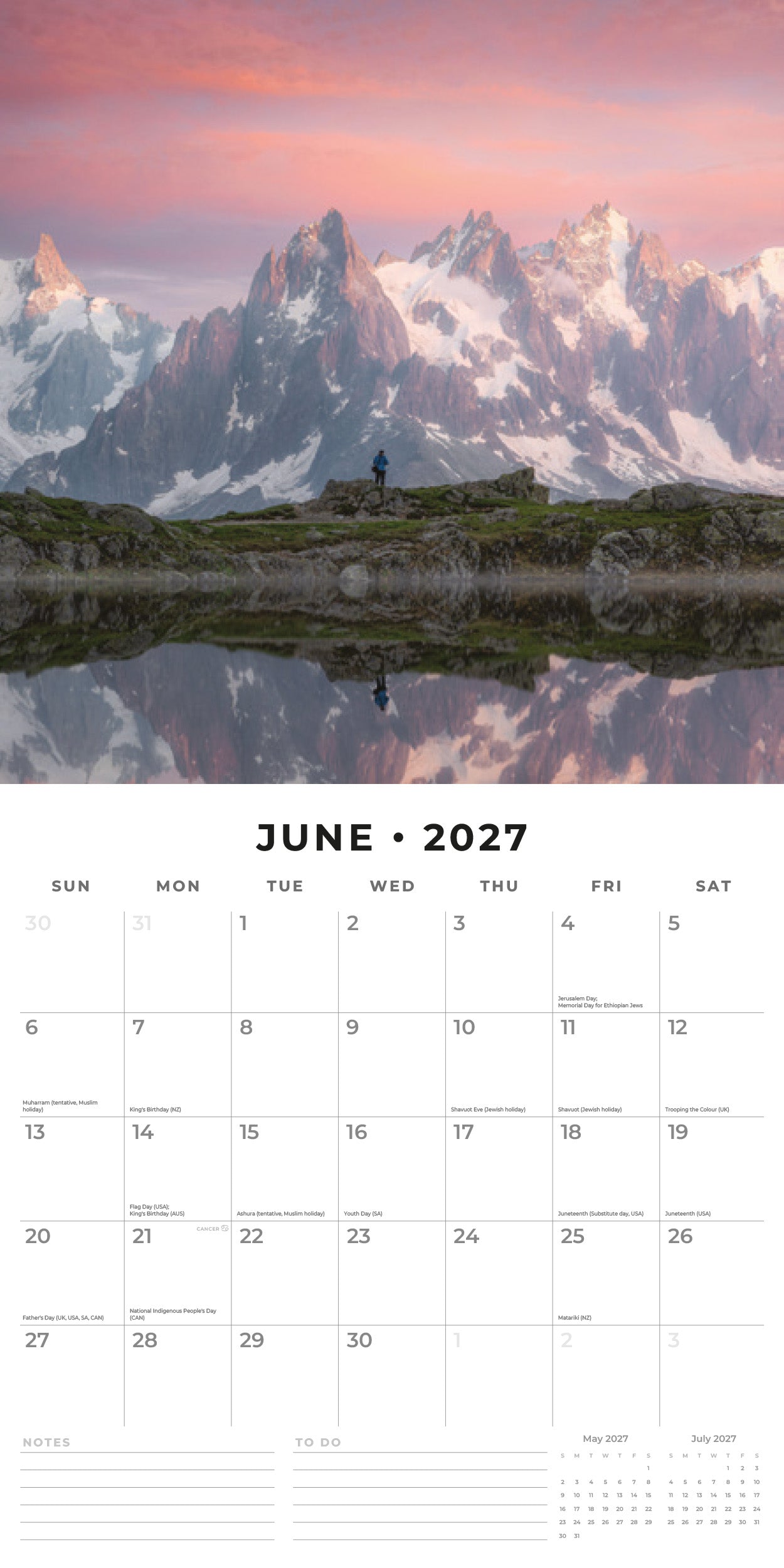 2027 Great Mountains - Square Wall Calendar