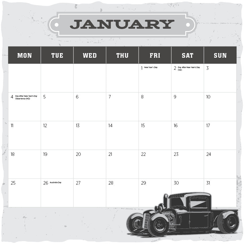2027 Hot Utes - Square Wall Calendar