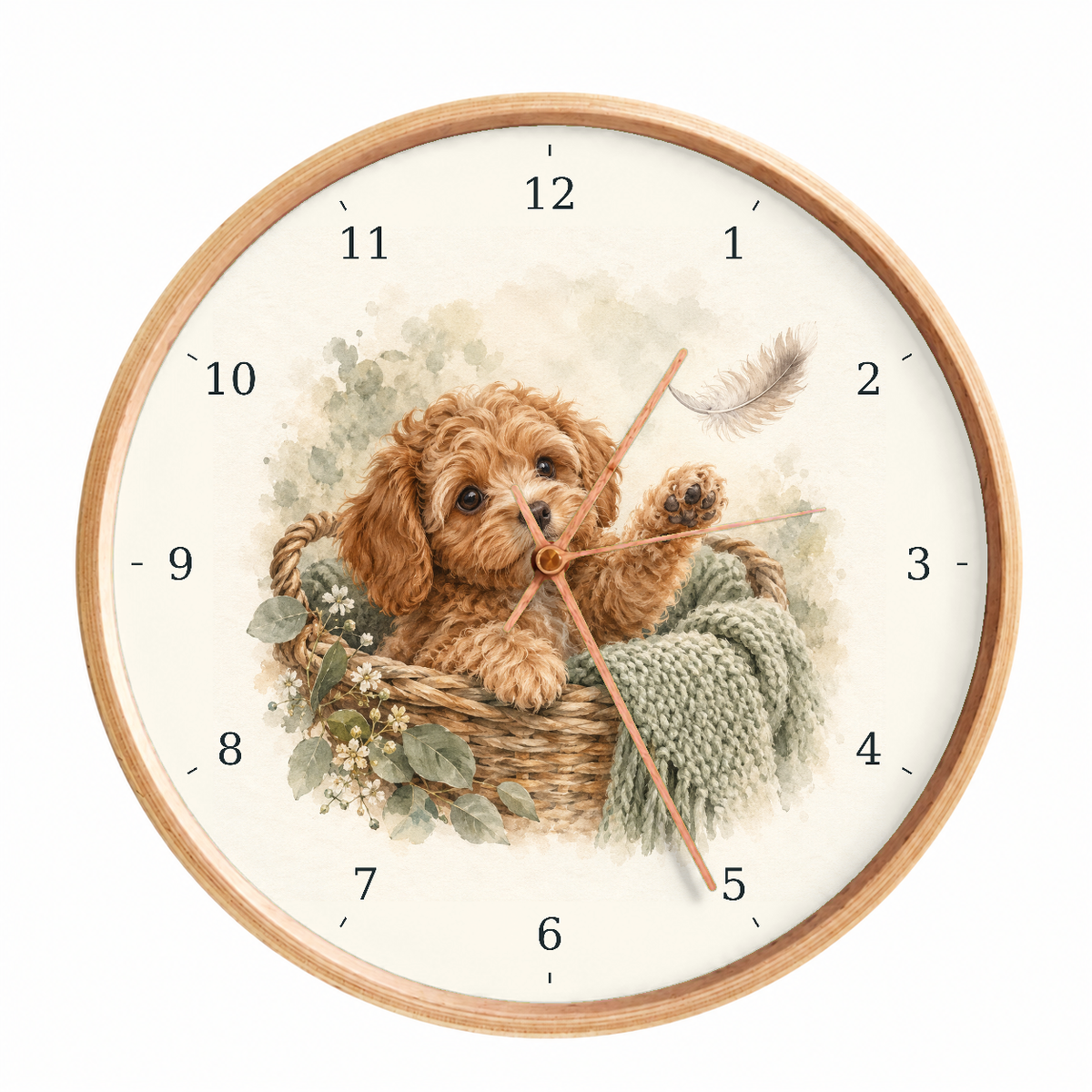 IMAGE_01_Front_-_Cavoodle_Basket_Wall_Clock_30cm_Wooden_Frame_-_WC-D048_-_649310203963.png