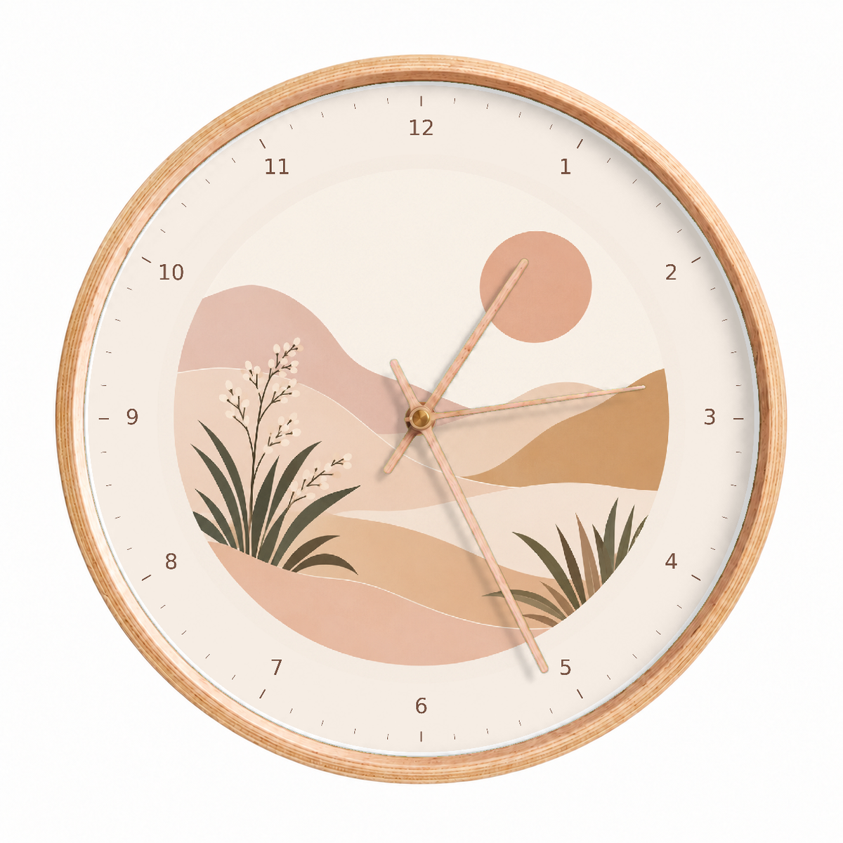 IMAGE_01_Front_-_Desert_Landscape_Wall_Clock_30cm_Wooden_Frame_-_WC-F017_-_649310203659.png