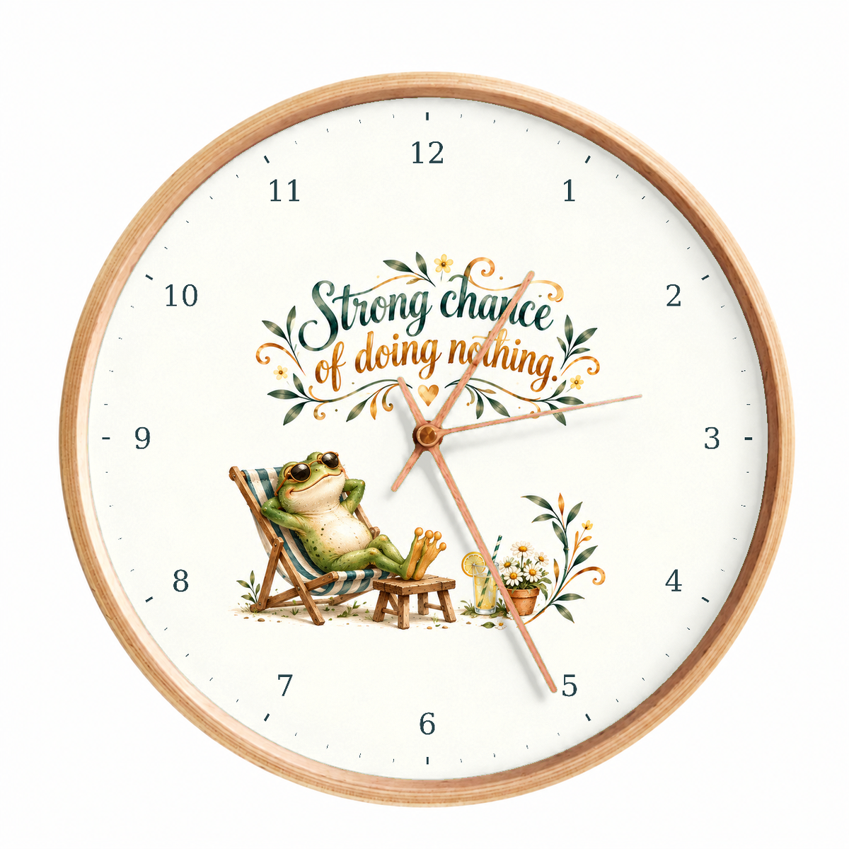 IMAGE_01_Front_-_Funny_Relaxing_Frog_Wall_Clock_30cm_Wooden_Frame_-_WC-H084_-_649310204328.png