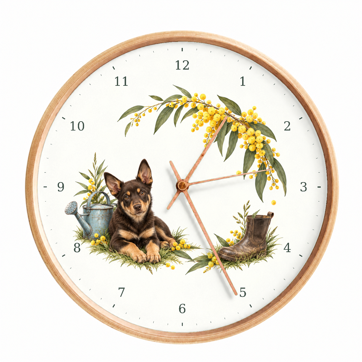 IMAGE_01_Front_-_Kelpie_Wattle_Wall_Clock_30cm_Wooden_Frame_-_WC-D035_-_649310203833.png