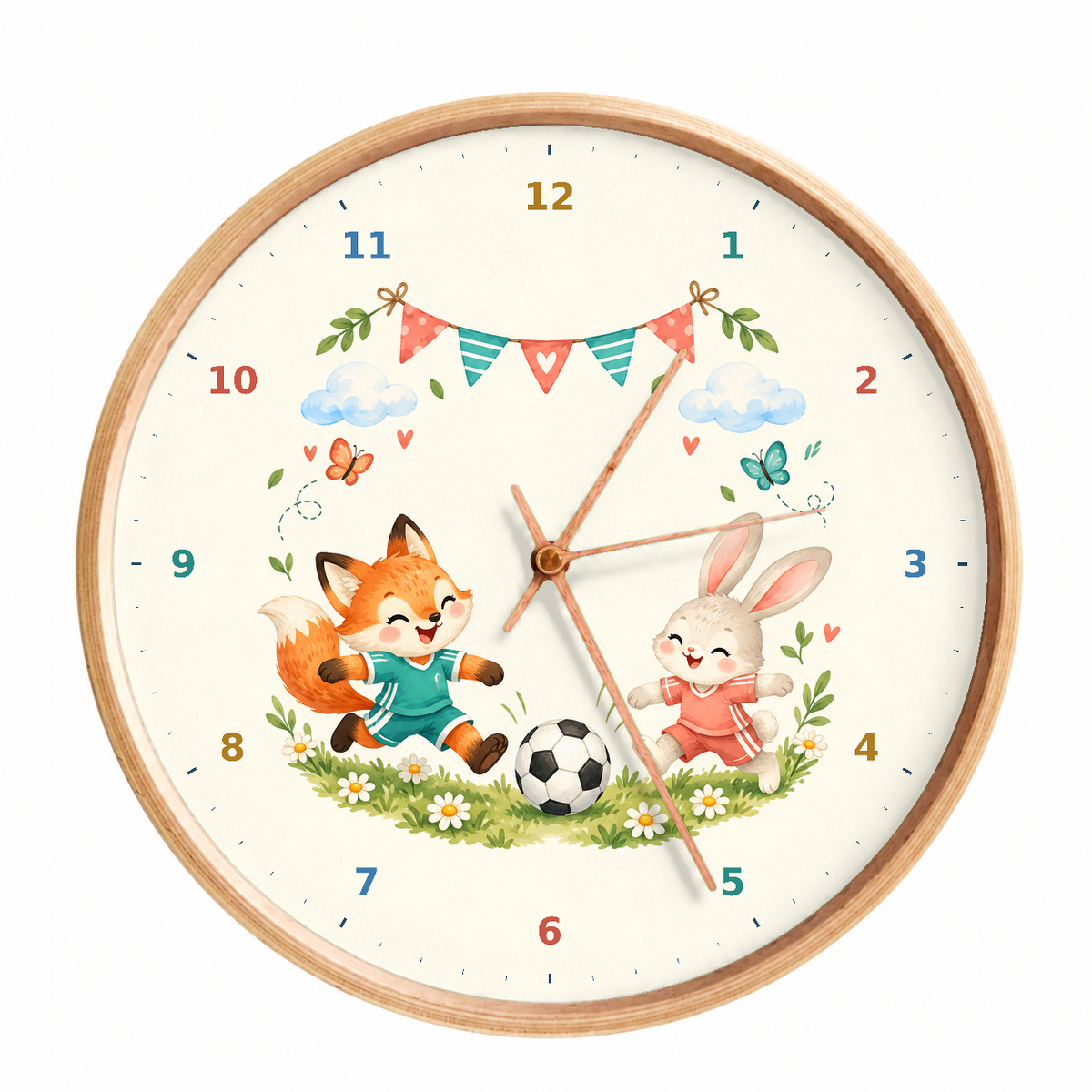IMAGE_01_Front_-_Kids_Soccer_Animals_Wall_Clock_30cm_Wooden_Frame_-_WC-K116_-_649310204649.png