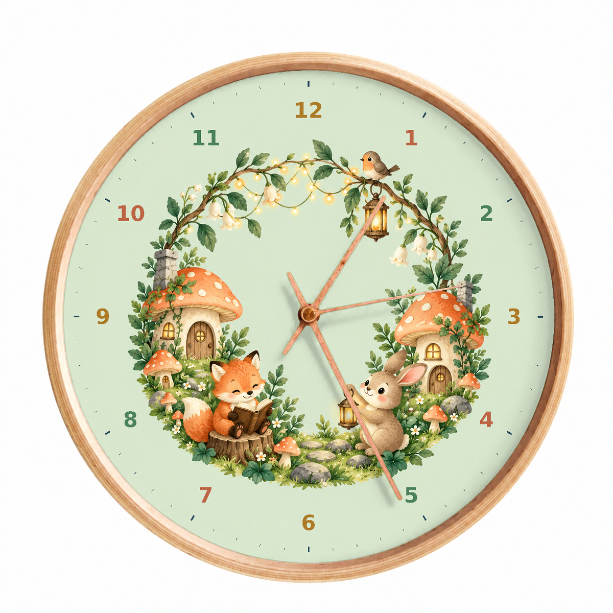 IMAGE_01_Front_-_Kids_Woodland_Village_Wall_Clock_30cm_Wooden_Frame_-_WC-K101_-_649310204496.png