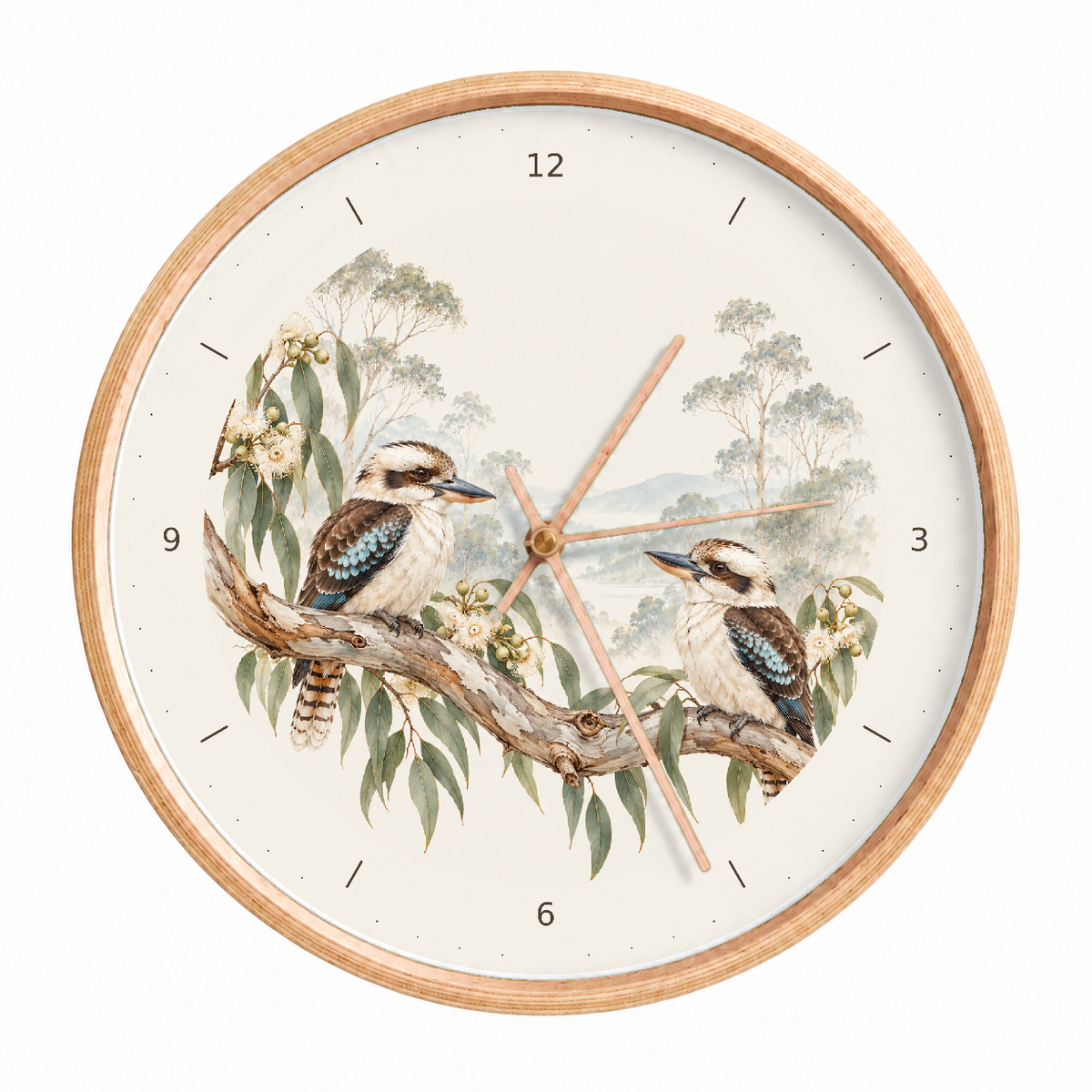 IMAGE_01_Front_-_Kookaburra_Wall_Clock_30cm_Wooden_Frame_-_WC-U025_-_649310203734.png